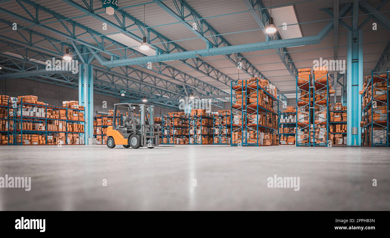 warehouse with goods ready for shipment Stock Photo