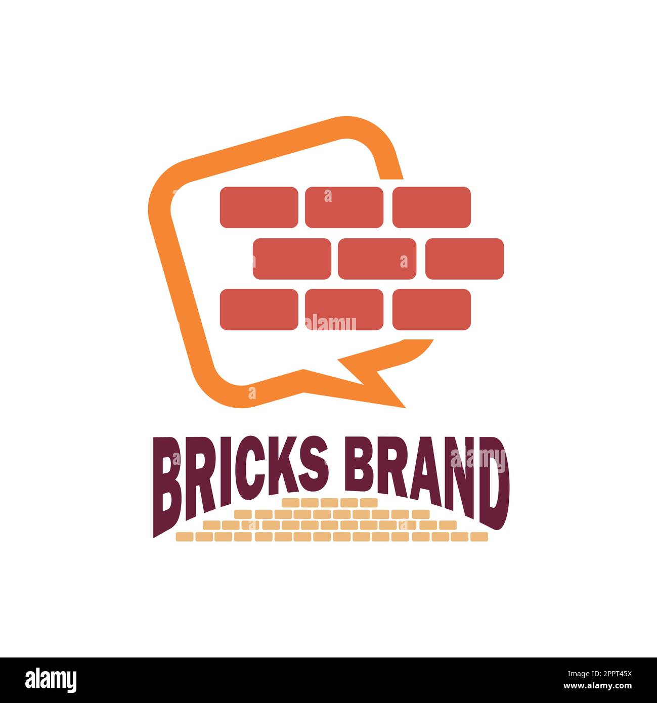 Brick Company Logo Vector Sign Stock Vector