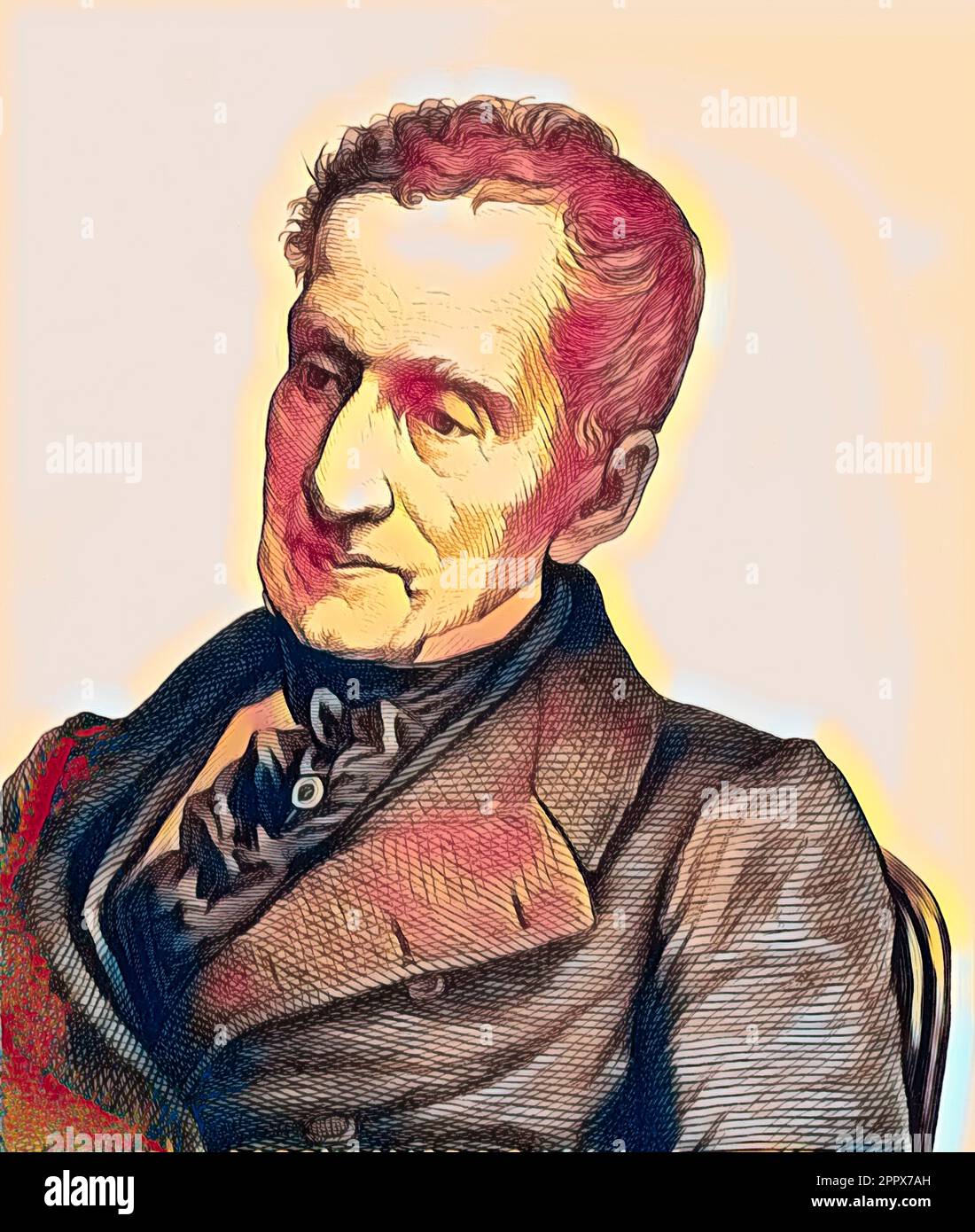 Portrait of Prince Klemens Wenzel von Metternich, 1773-1859, statesman in Imperial Austria, digital edited Stock Photo