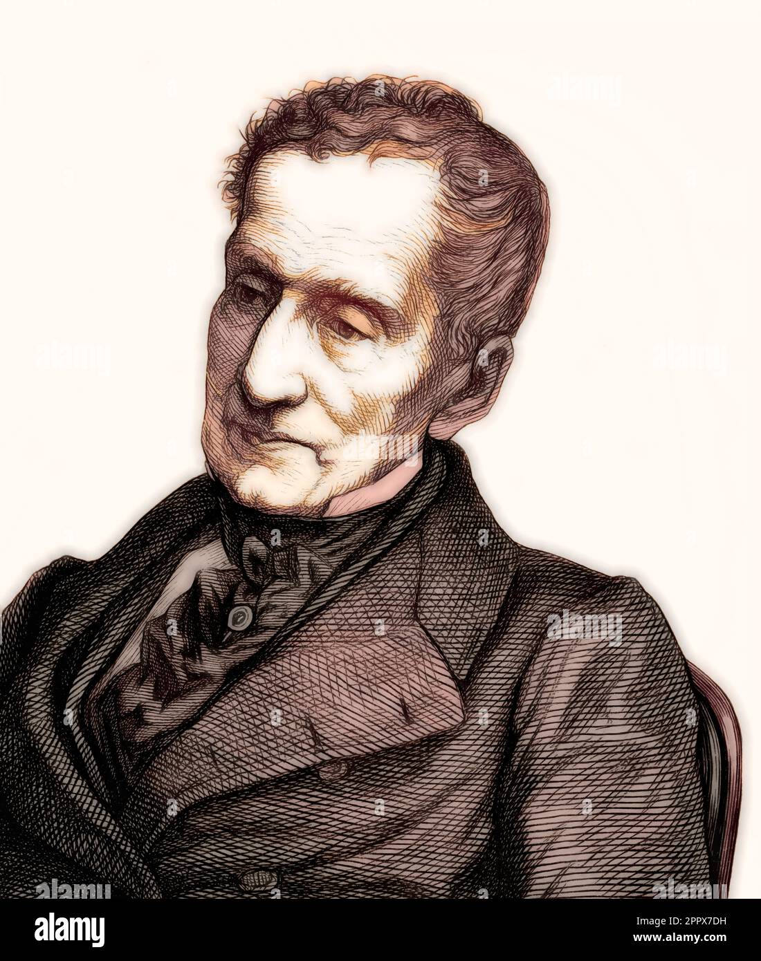 Portrait of Prince Klemens Wenzel von Metternich, 1773-1859, statesman in Imperial Austria, digital edited Stock Photo