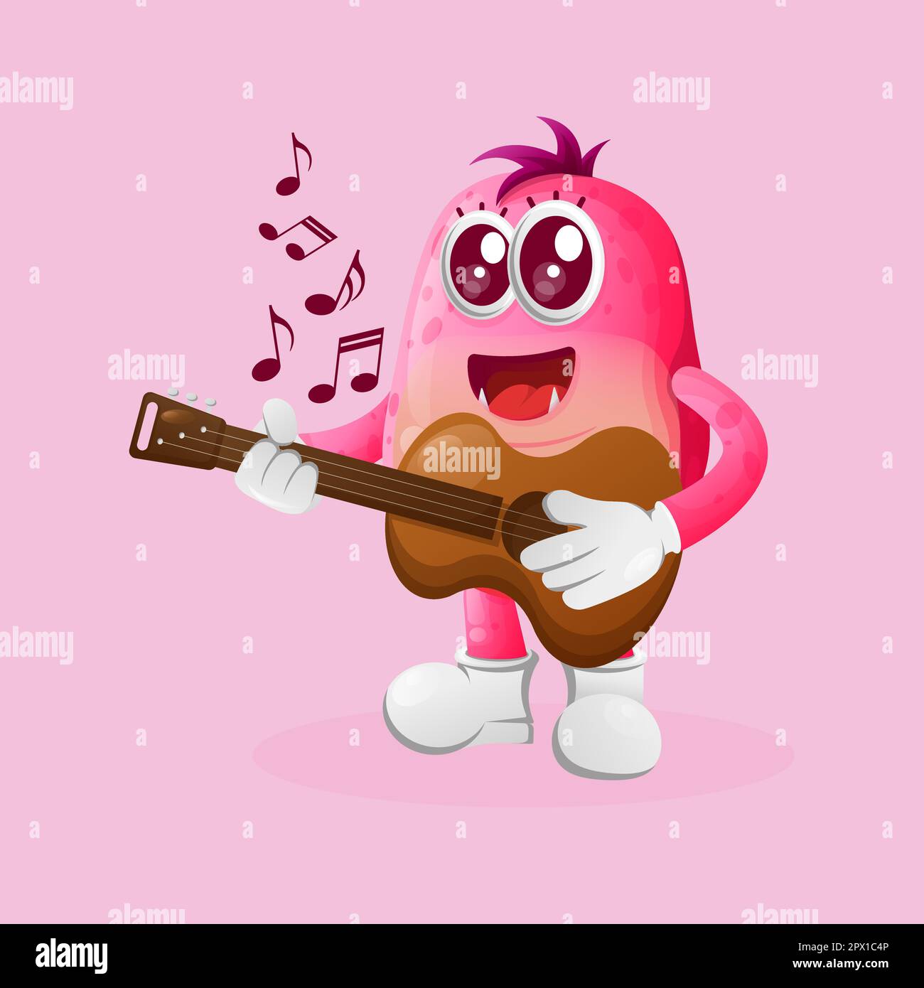 Monster playing electric guitar cartoon hi-res stock photography and ...