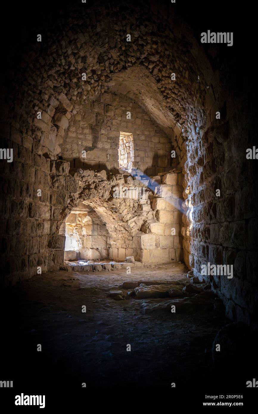 interior of  Castle in Jordan Stock Photo