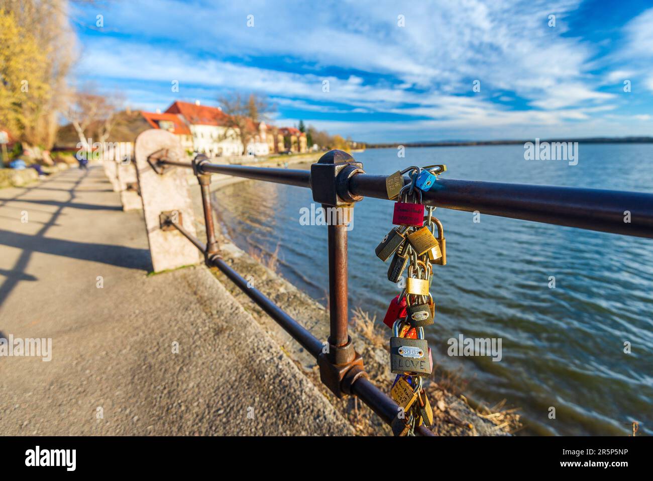 Old lake view in Tata City, Hungary Stock Photo