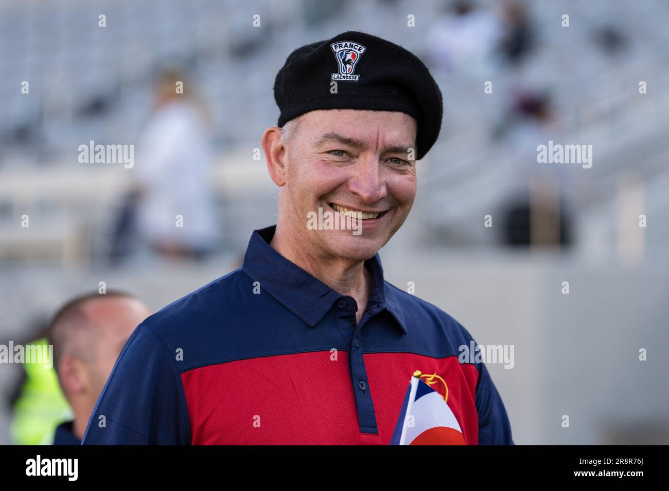 San Diego, USA. 21st June, 2023. Team France enters the stadium at opening ceremonies for the 2023 World Lacrosse Men's Championship at Snapdragon Stadium. Credit: Ben Nichols/Alamy Live News Stock Photo