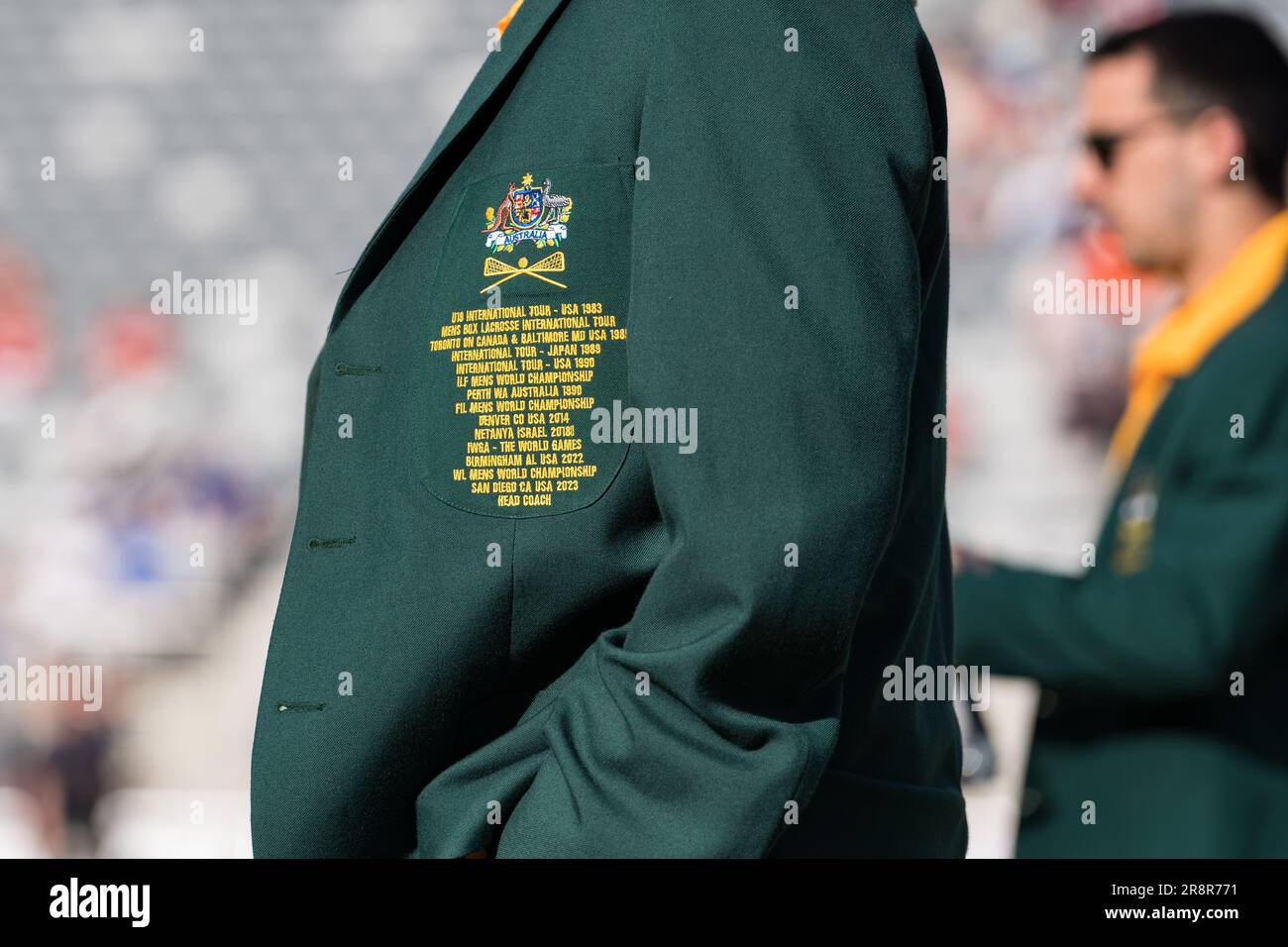 San Diego, USA. 21st June, 2023. Team Australia at opening ceremonies for the 2023 World Lacrosse Men's Championship at Snapdragon Stadium. Credit: Ben Nichols/Alamy Live News Stock Photo