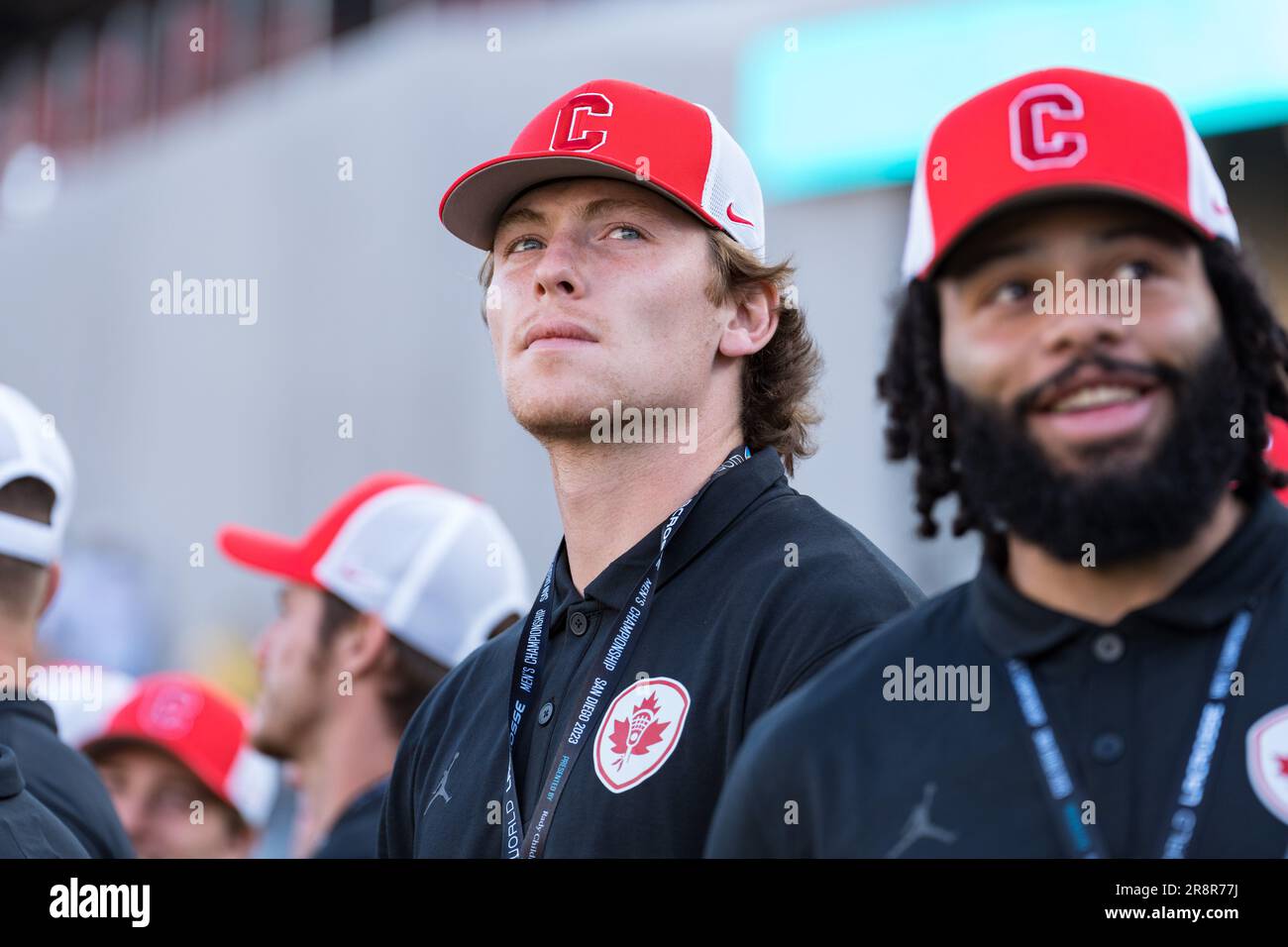 San Diego, USA. 21st June, 2023. Team Canada at opening ceremonies for the 2023 World Lacrosse Men's Championship at Snapdragon Stadium. Credit: Ben Nichols/Alamy Live News Stock Photo