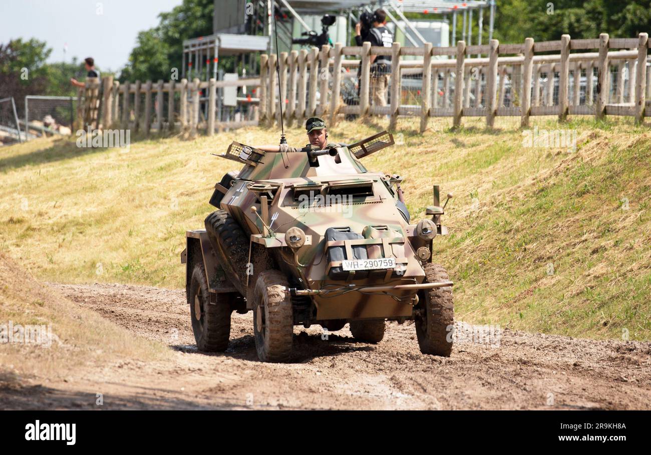 Sd.Kfz. 222 Leichter Panzerspähwagen, a German: light armoured reconnaissance vehicle. Tankfest 23, Bovington UK Stock Photo