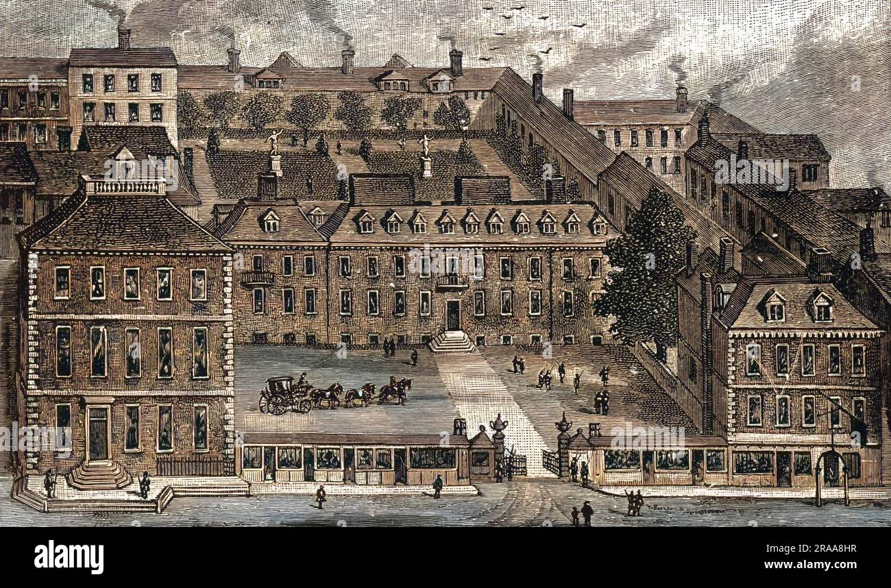 Leicester House, which formerly stood on the site of today's Leicester Square.     Date: circa 1700 Stock Photo