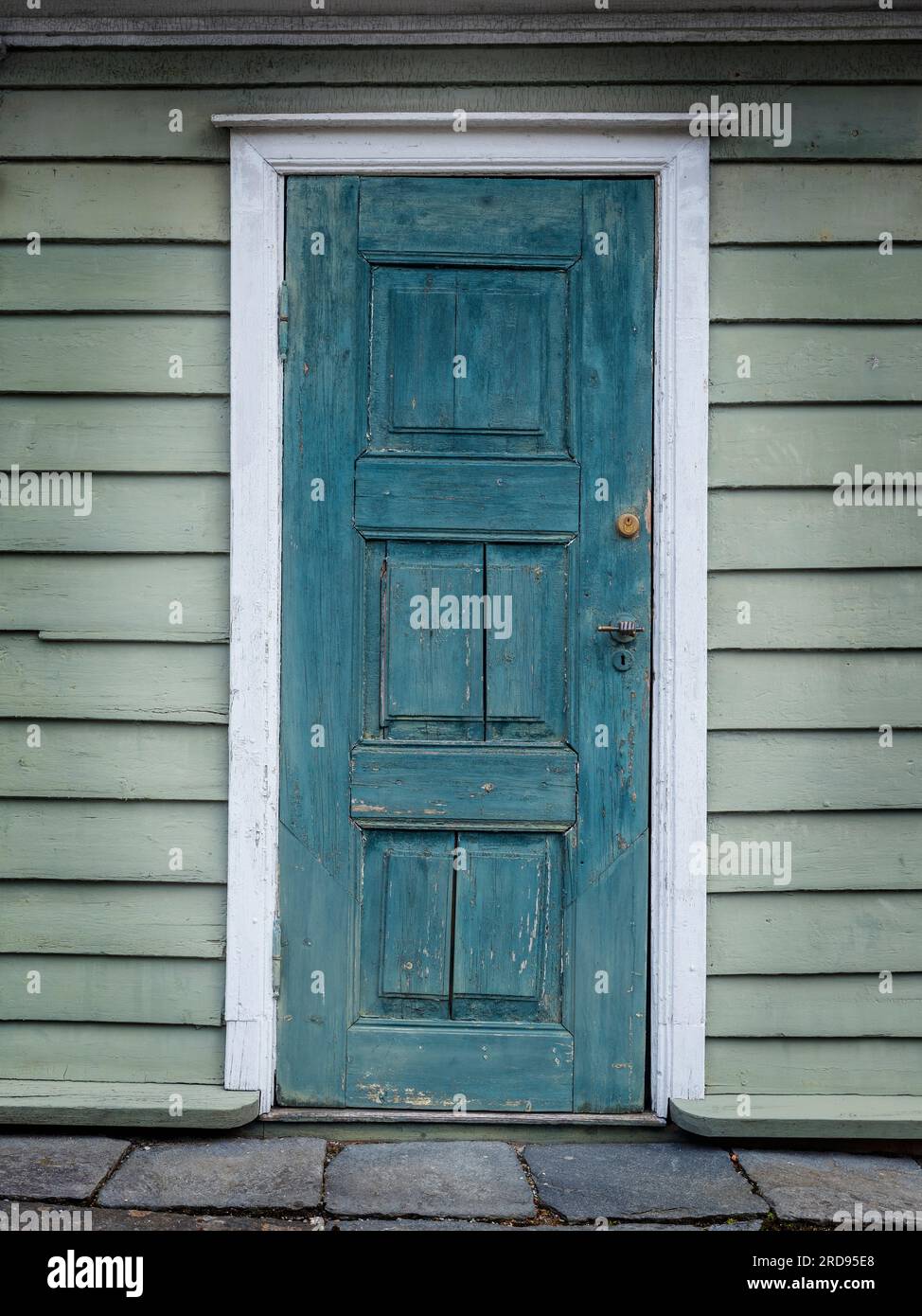 Wooden clad building in Bergen, Norway Stock Photo