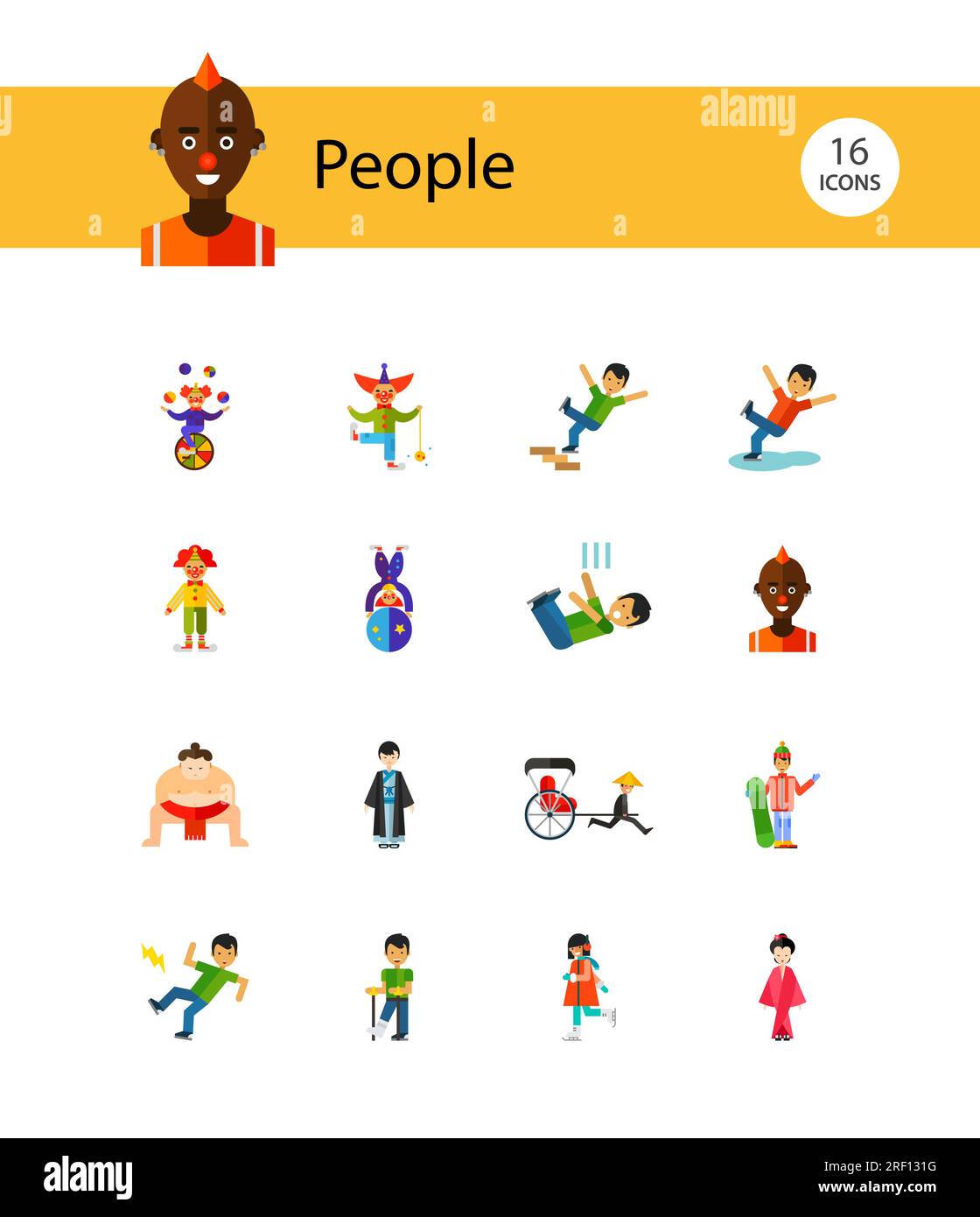 People Icons Set Stock Vector Image & Art - Alamy