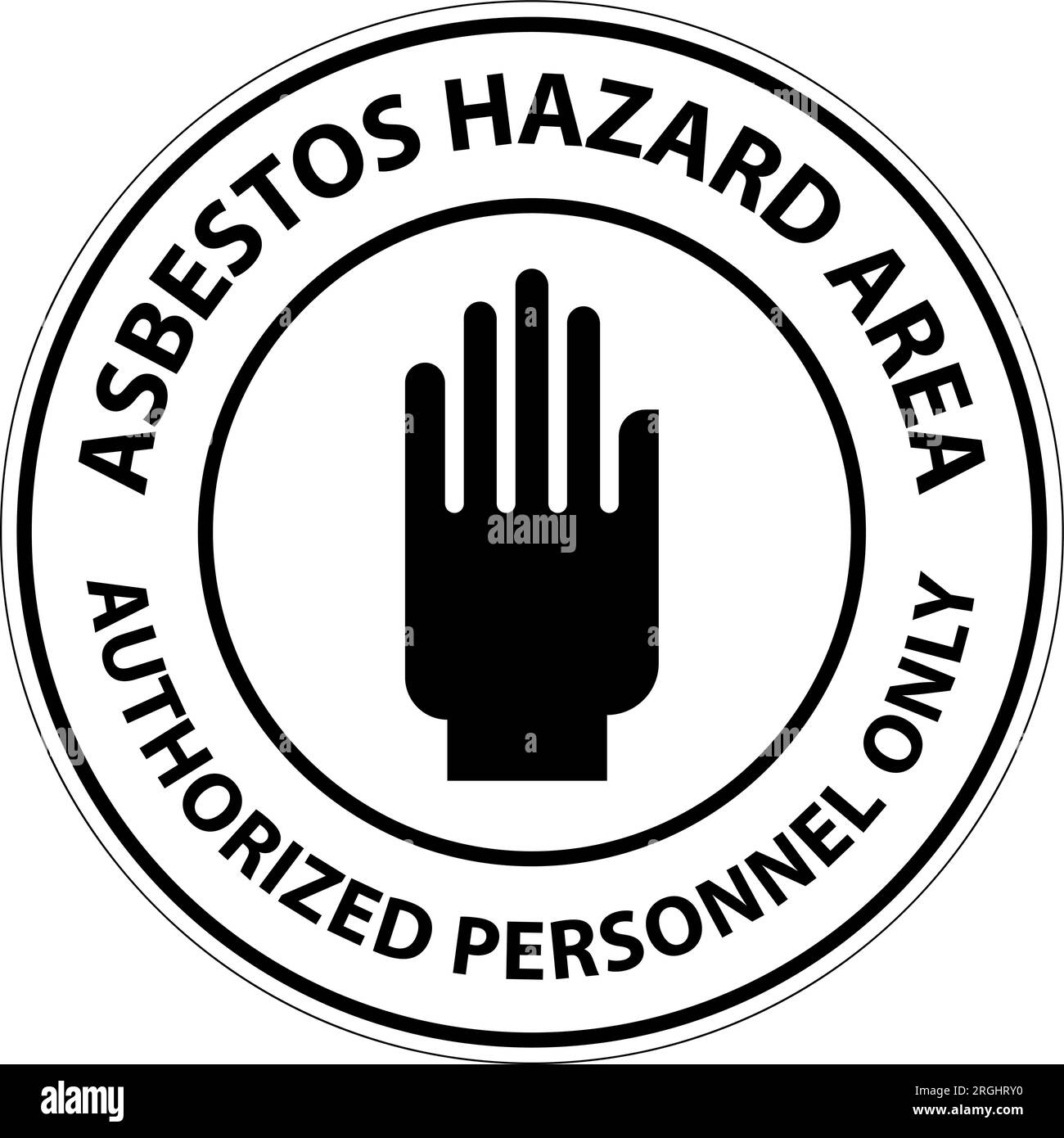 Asbestos Warning Signs Asbestos Hazard Area Authorized Personnel Only ...