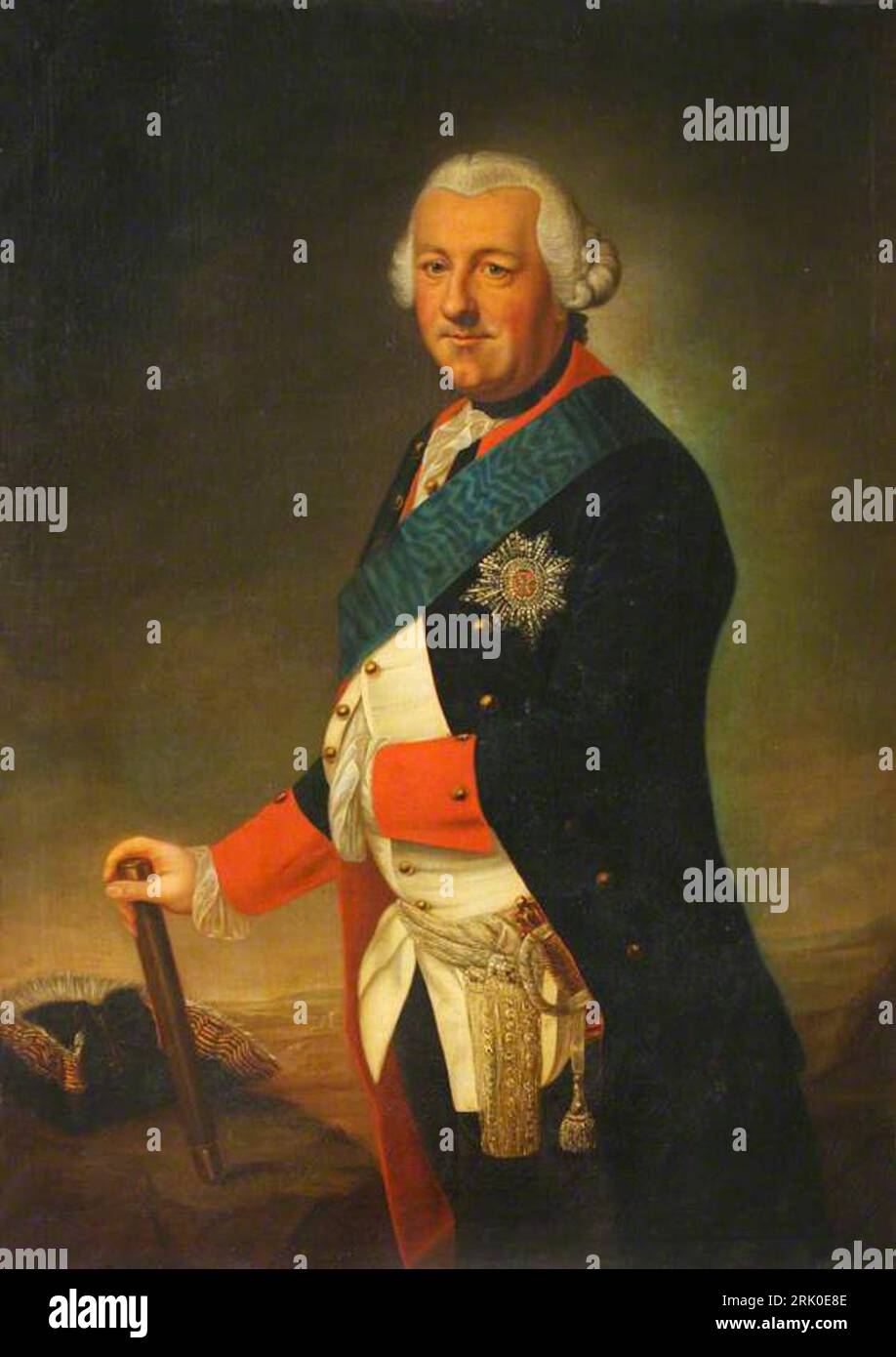 Duke Charles II, William Ferdinand, Duke of Brunswick-Wolfenbüttel (1735-1806) circa 1770 by Johann Georg Ziesenis Stock Photo