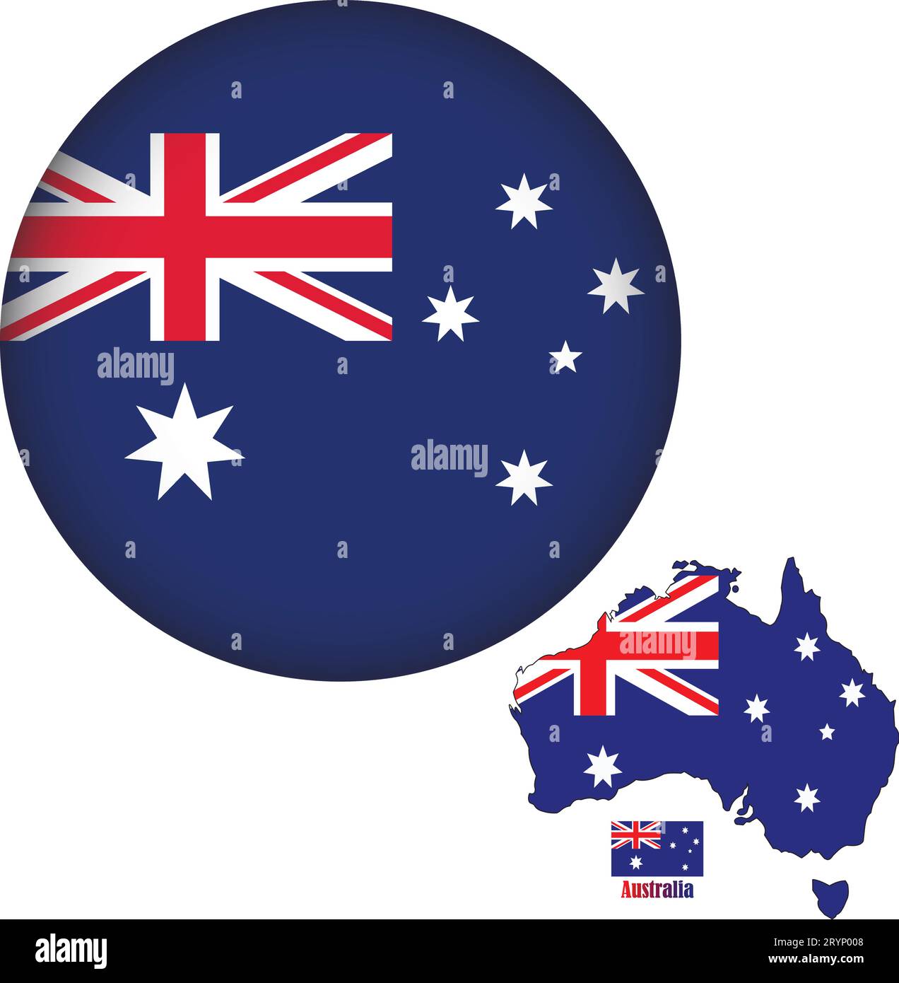 Australia Flag Round Shape Stock Vector Image & Art - Alamy