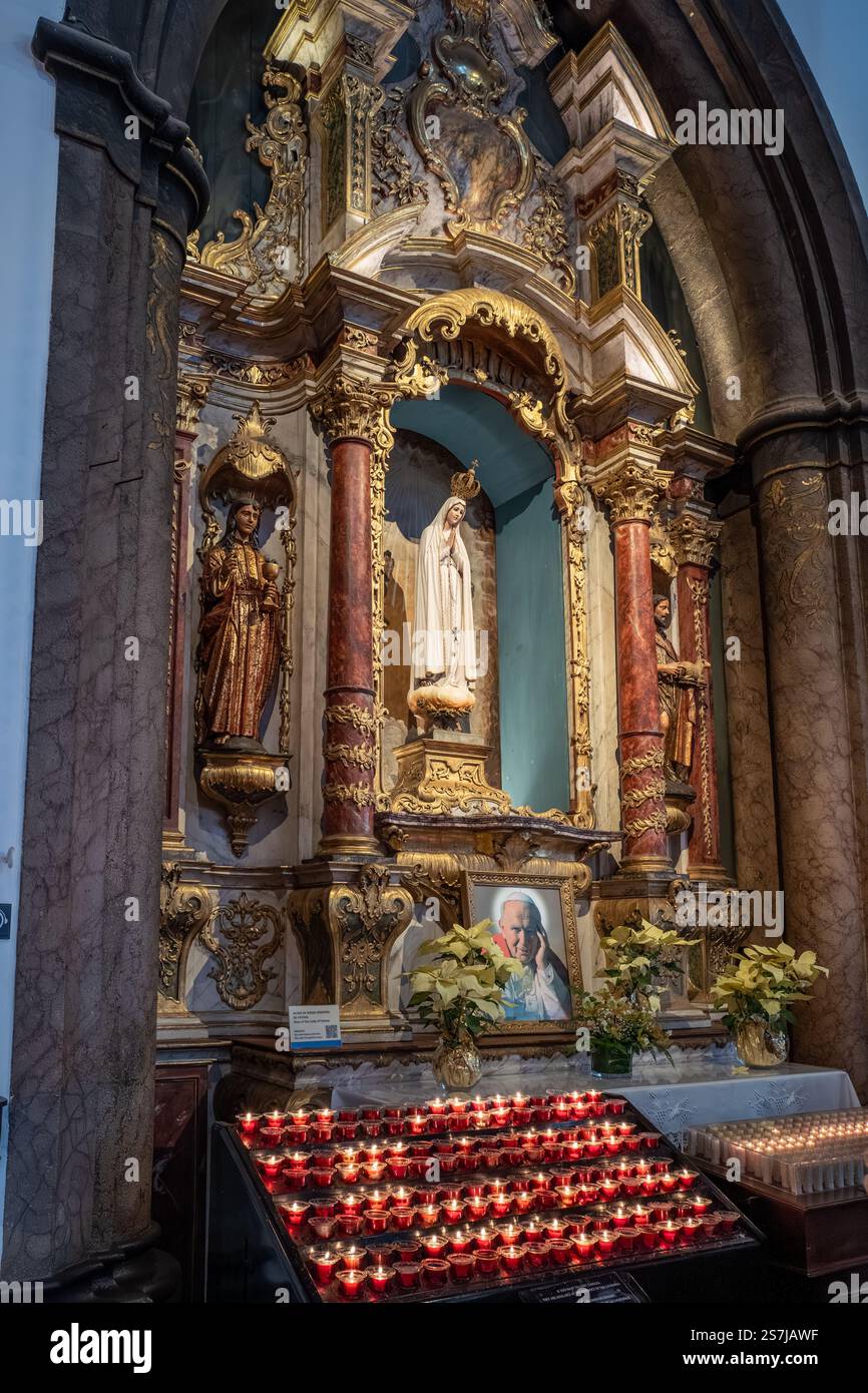 Exquisite decoration in Funchal Cathedral (Sé Catedral do Funchal), Madeira, Portugal Stock Photo