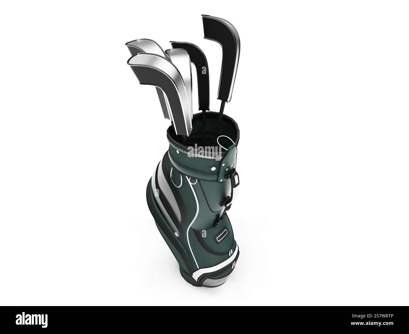 Isolated golf stand bag on a white background Stock Photo