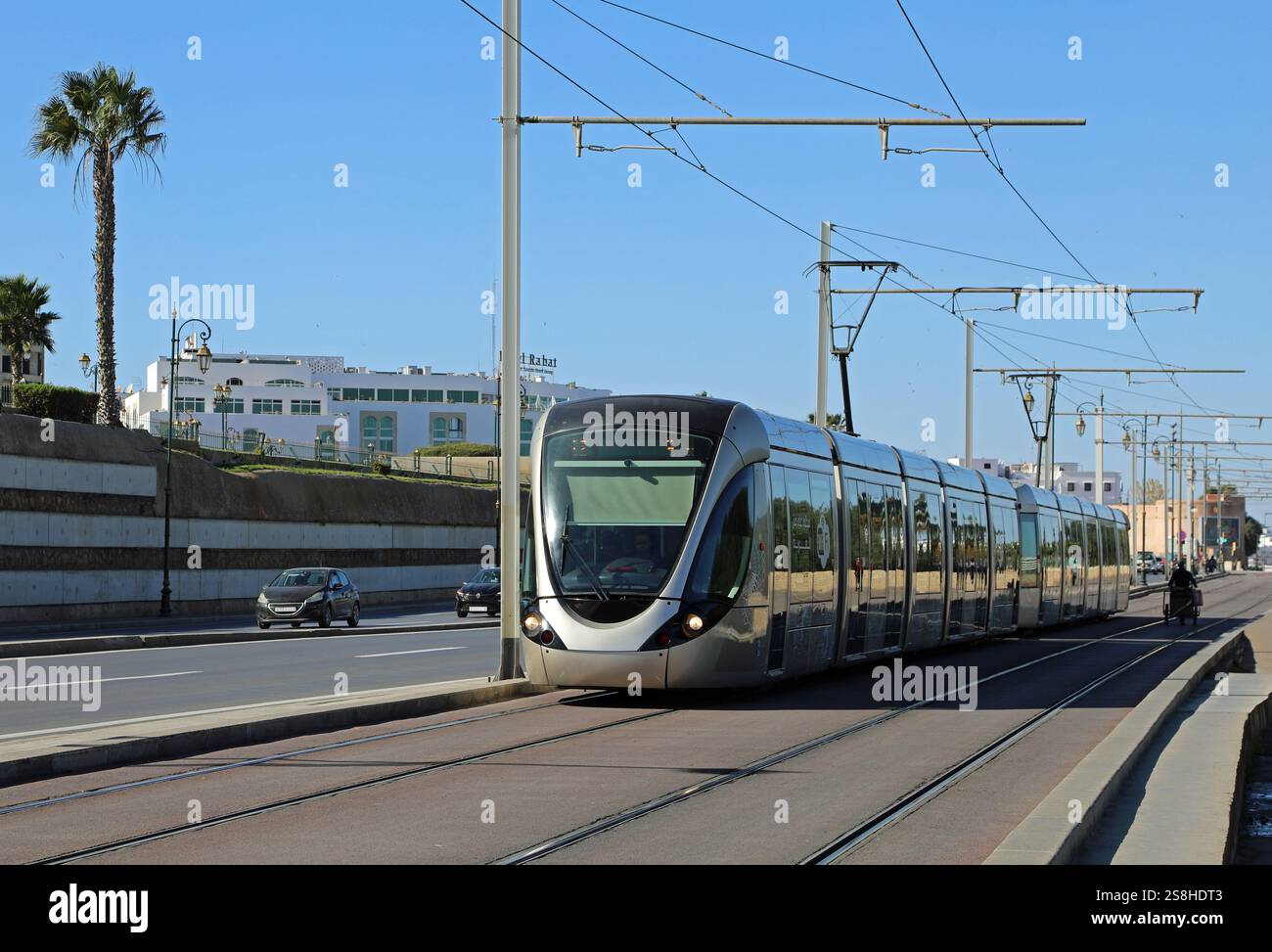 Rabat to Sale tram in Morocco Stock Photo