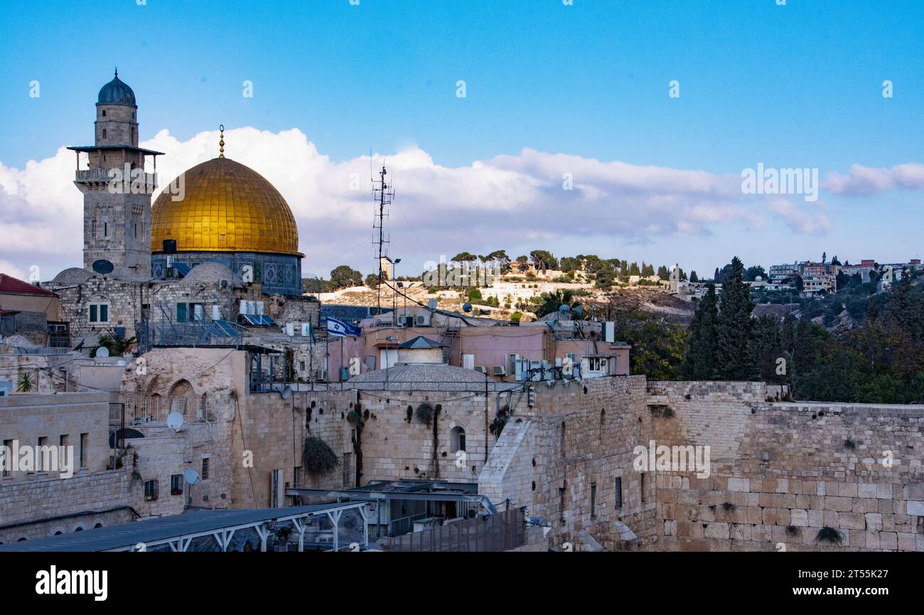 The Home of Islam and Jew called the Holy Land Stock Photo