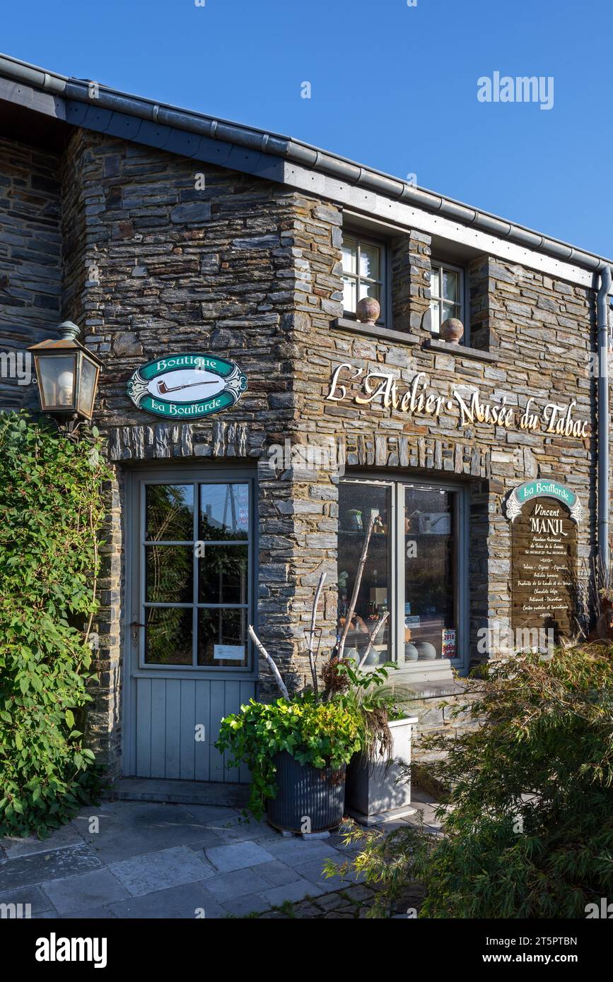 Atelier-Musée du Tabac, tobacco museum in the village Corbion-sur-Semois near Bouillon, province of Luxembourg, Ardennes, Wallonia, Belgium Stock Photo