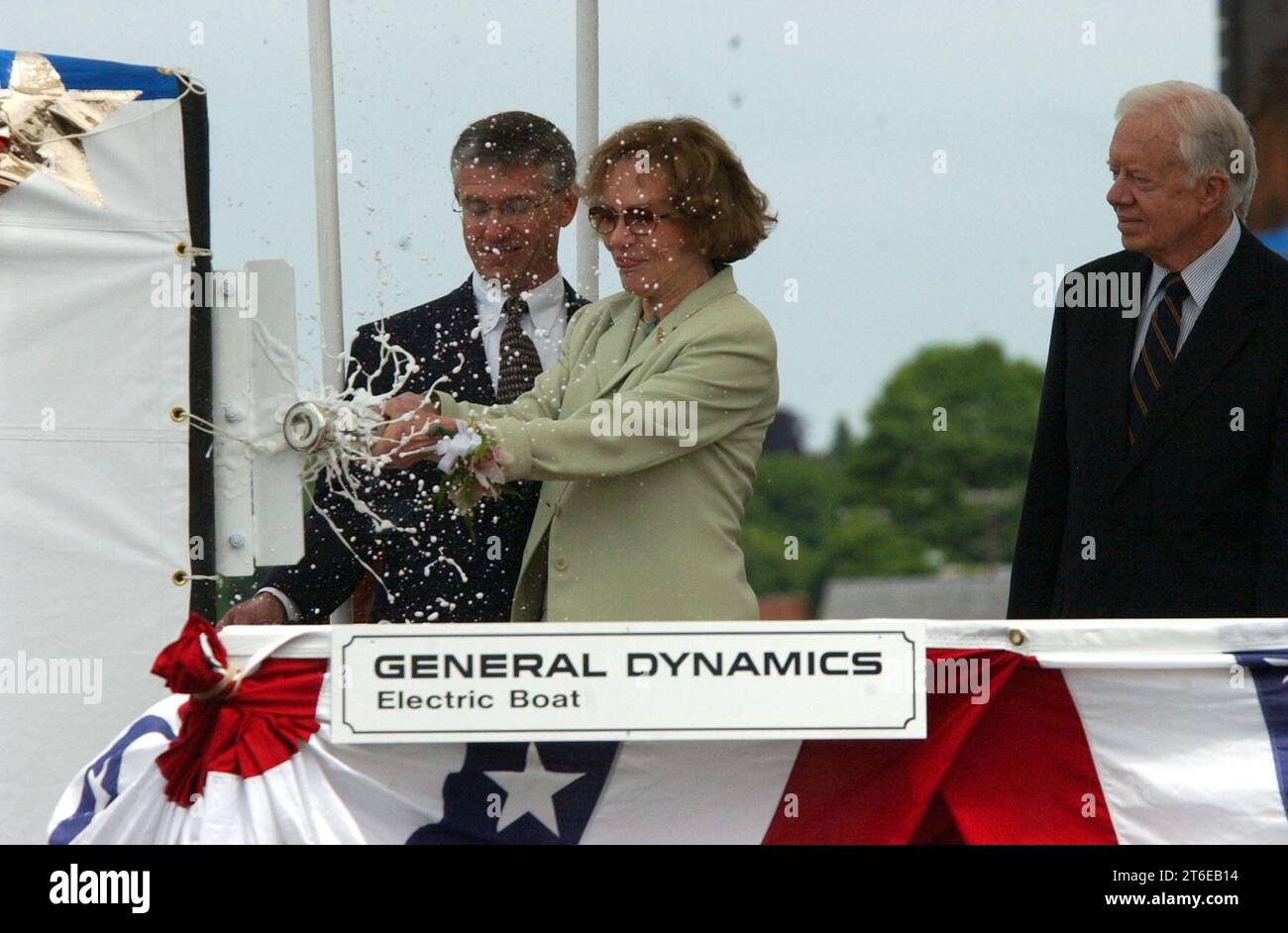 USS Jimmy Carter christening Stock Photo