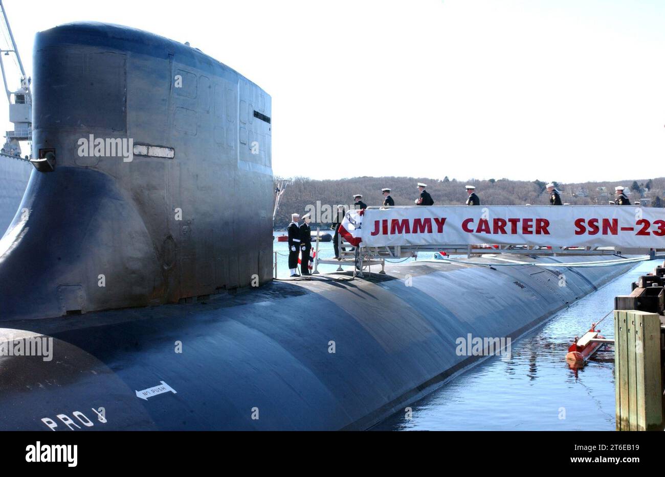 USS Jimmy Carter (SSN-23) close up Stock Photo