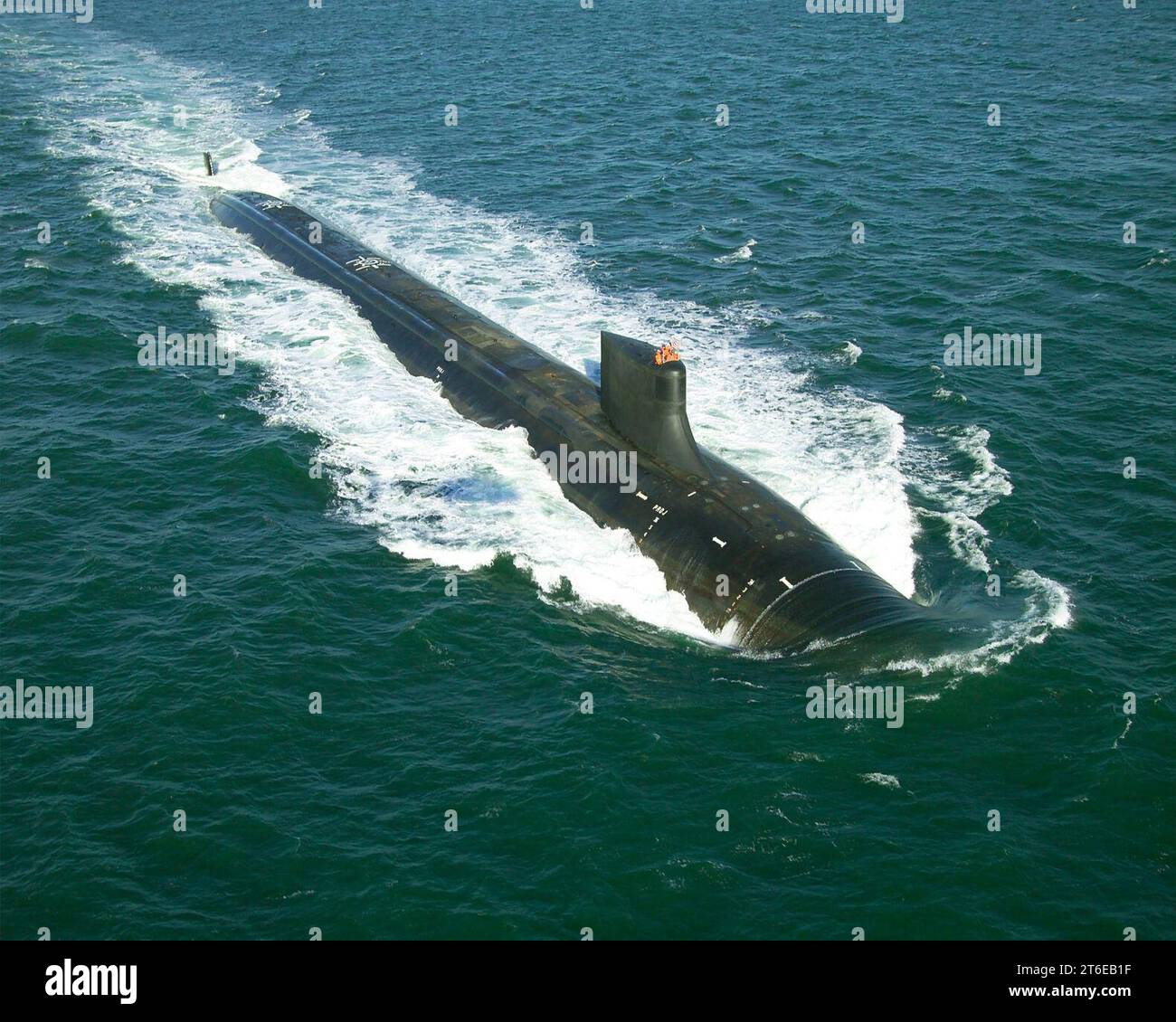 USS Jimmy Carter (SSN 23) during sea trials Stock Photo