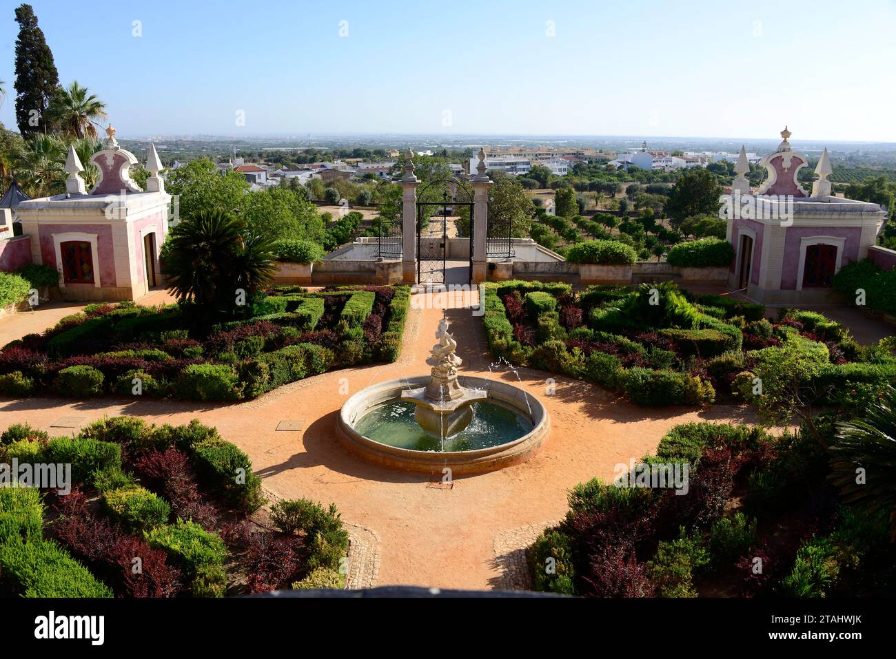 Tavira panoramic view from Palacio de Estoi (Pousada). Faro, Algarve, Portugal. Stock Photo