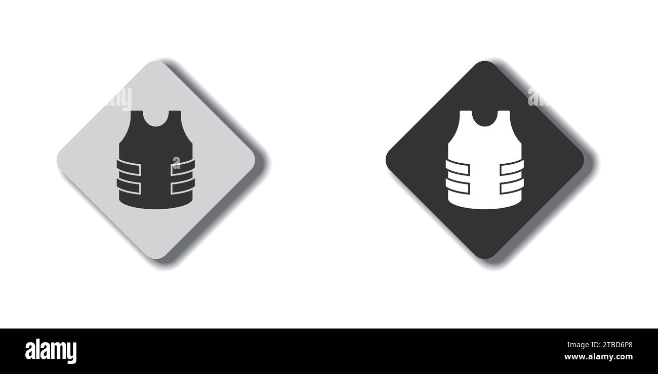 Bulletproof vest icon. Body armor symbol. Vector illustration Stock Vector