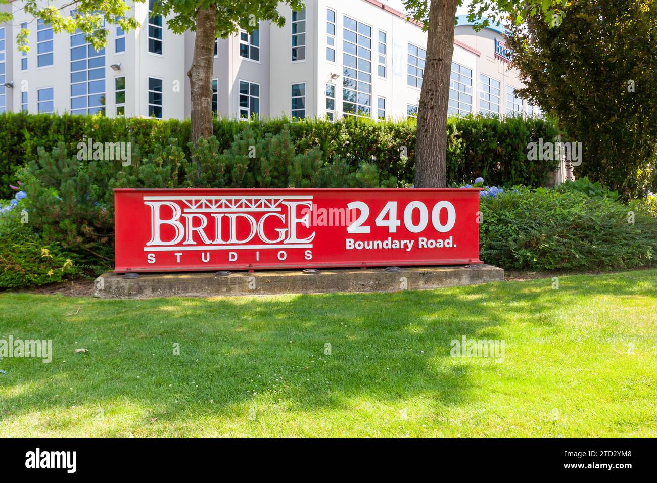 Bridge Studios at Boundary Rd in Burnaby, BC, Canada Stock Photo