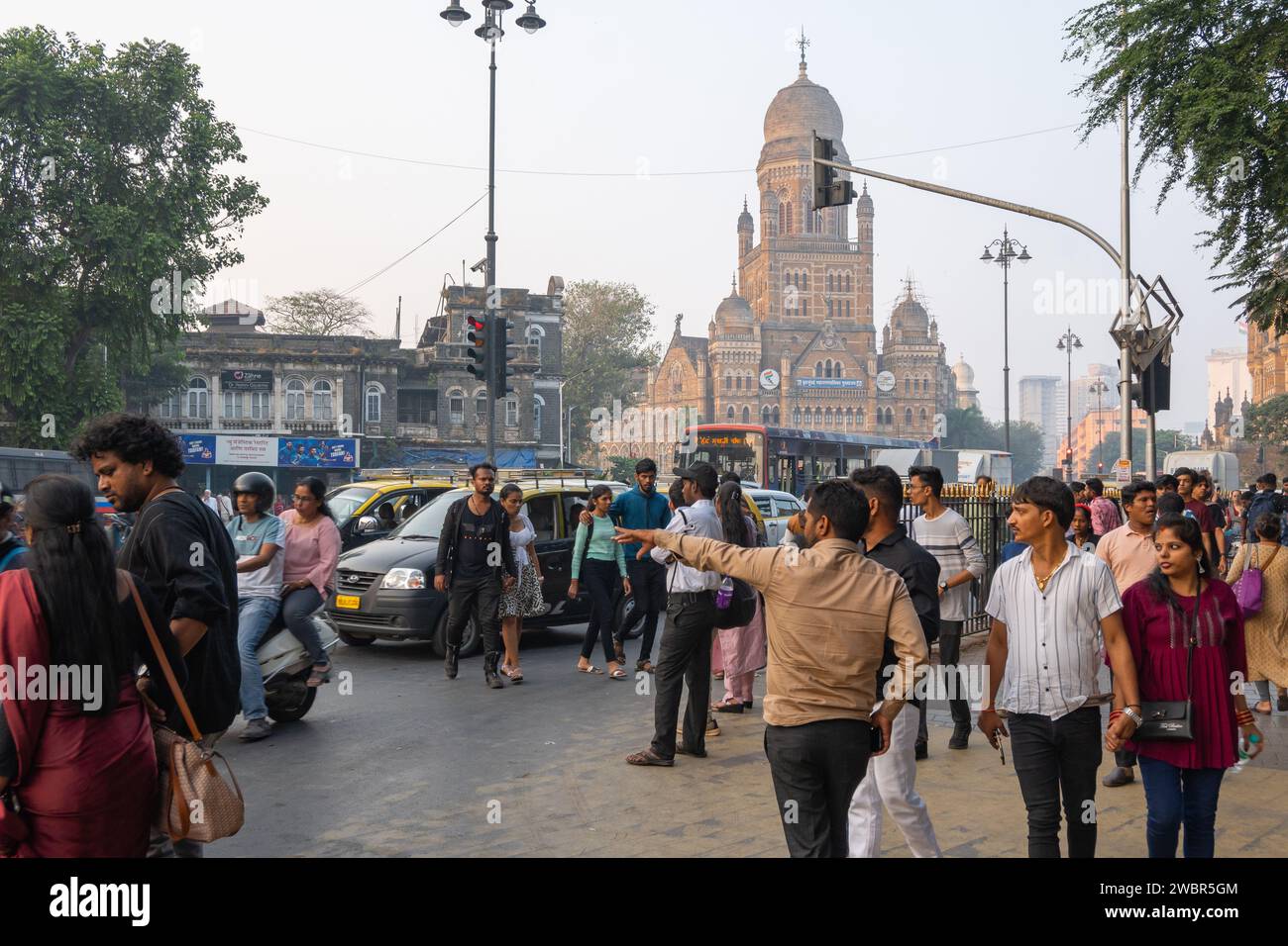 Mumbai, Maharashtra, India, A cityscape of Mumbai with Municipal corporation of greater Mumbai, Editorial only. Stock Photo