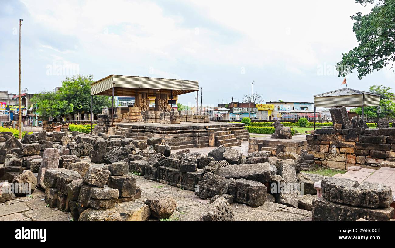 Ruin Campus of Shri Pataleshwar Temple, Malhar, Bilaspur, Chhattisgarh, India. Stock Photo