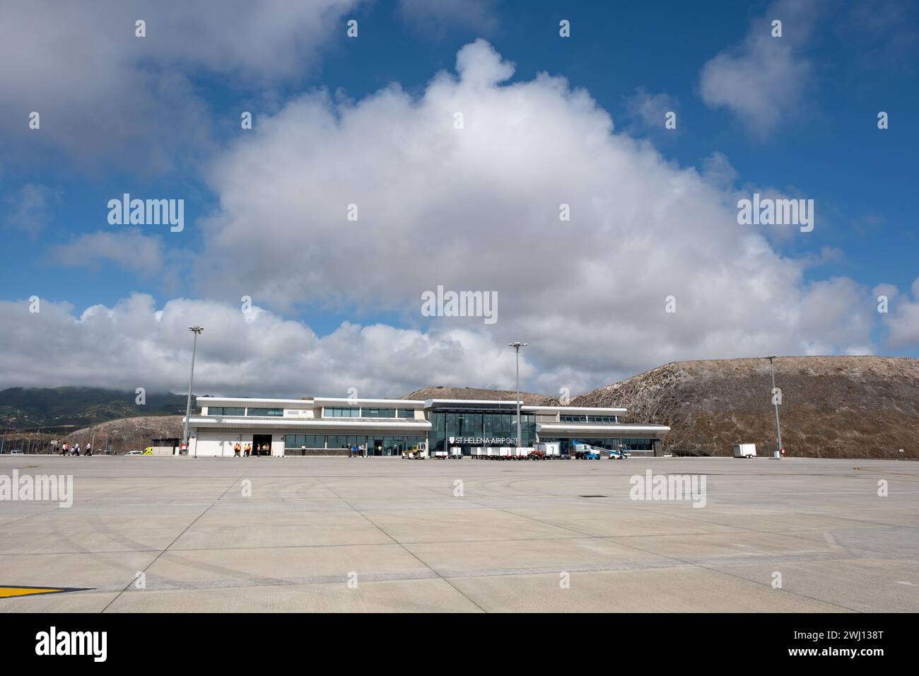 St Helena airport on the Atlantic Island of St Helena Stock Photo