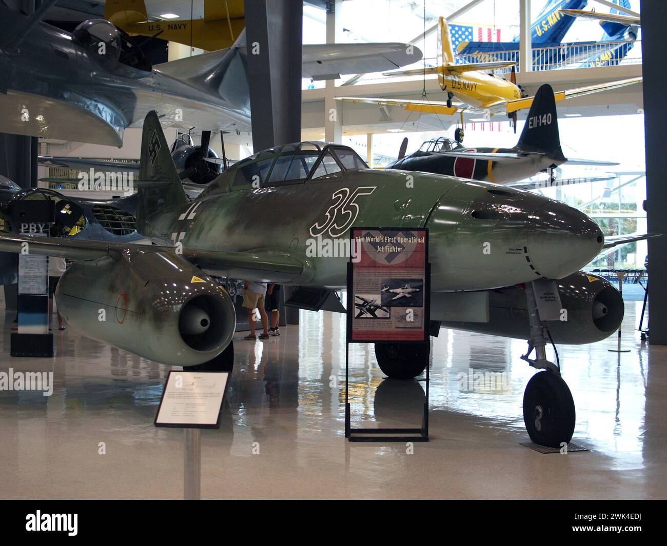 Pensacola, Florida, United States - August 10, 2012: Nazi Germany fighter jet in the National Naval Aviation Museum. Stock Photo