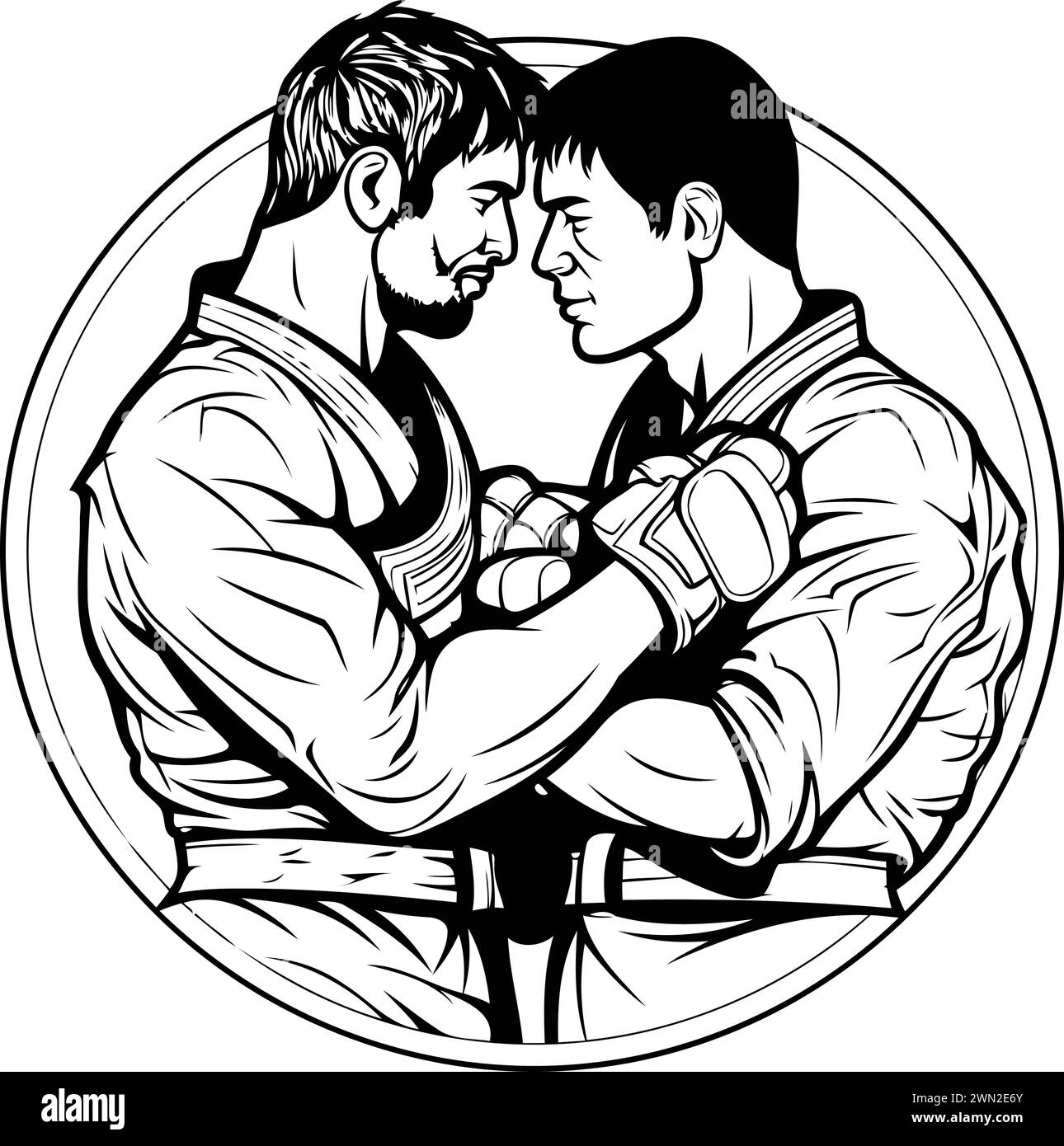 Tae Kwon Do. Korean martial art. Vector illustration ready for vinyl ...