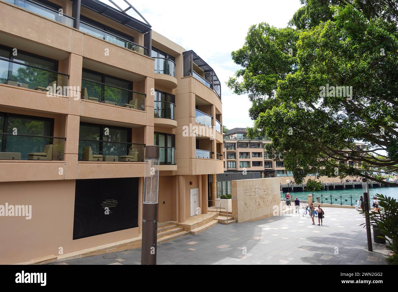 Park Hyatt Sydney hotel on Hickson Road, The Rocks, right by the Sydney harbour Stock Photo