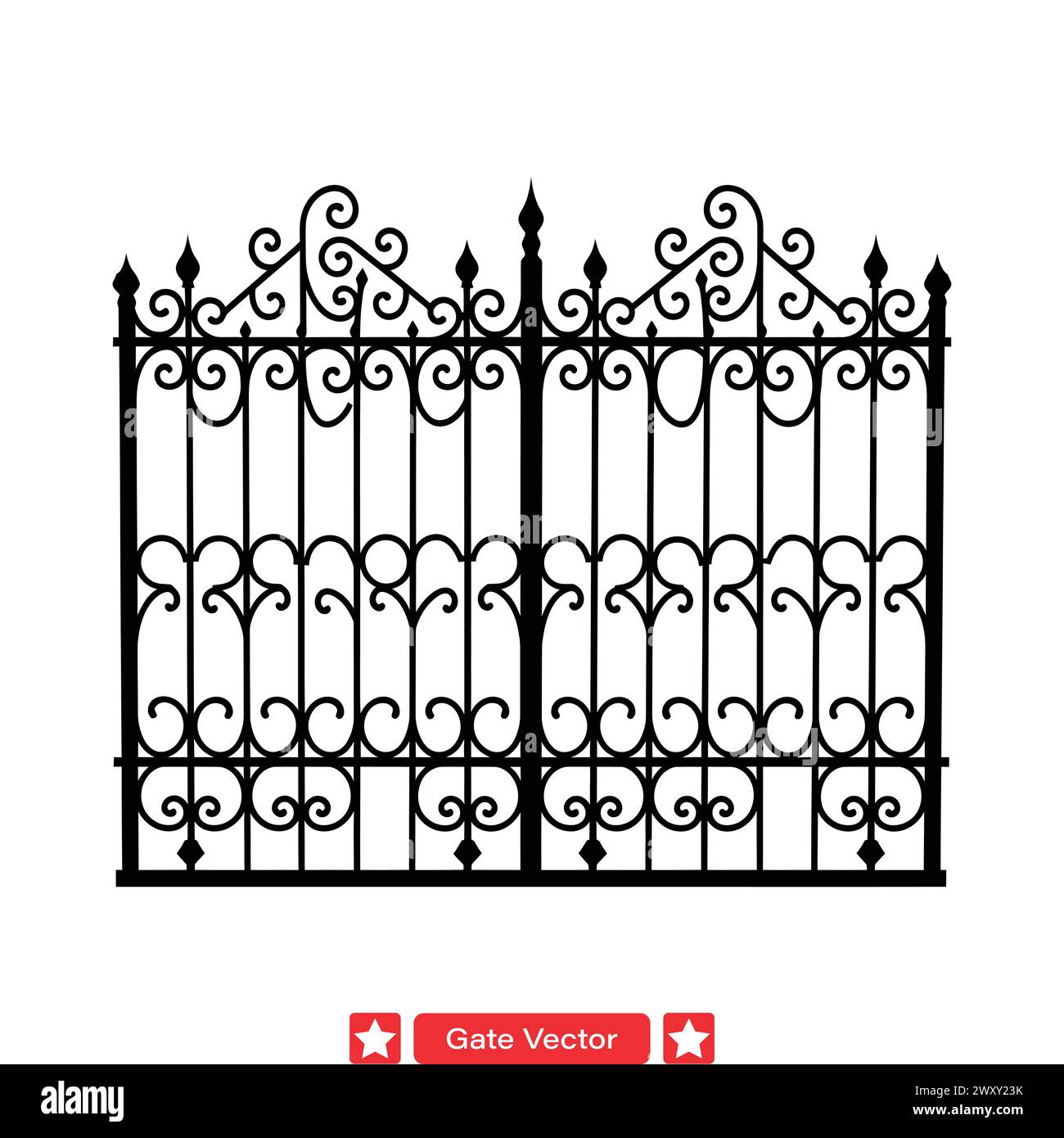 Fairy Tale Gate Vector Set Transporting You to a World of Wonder Stock ...