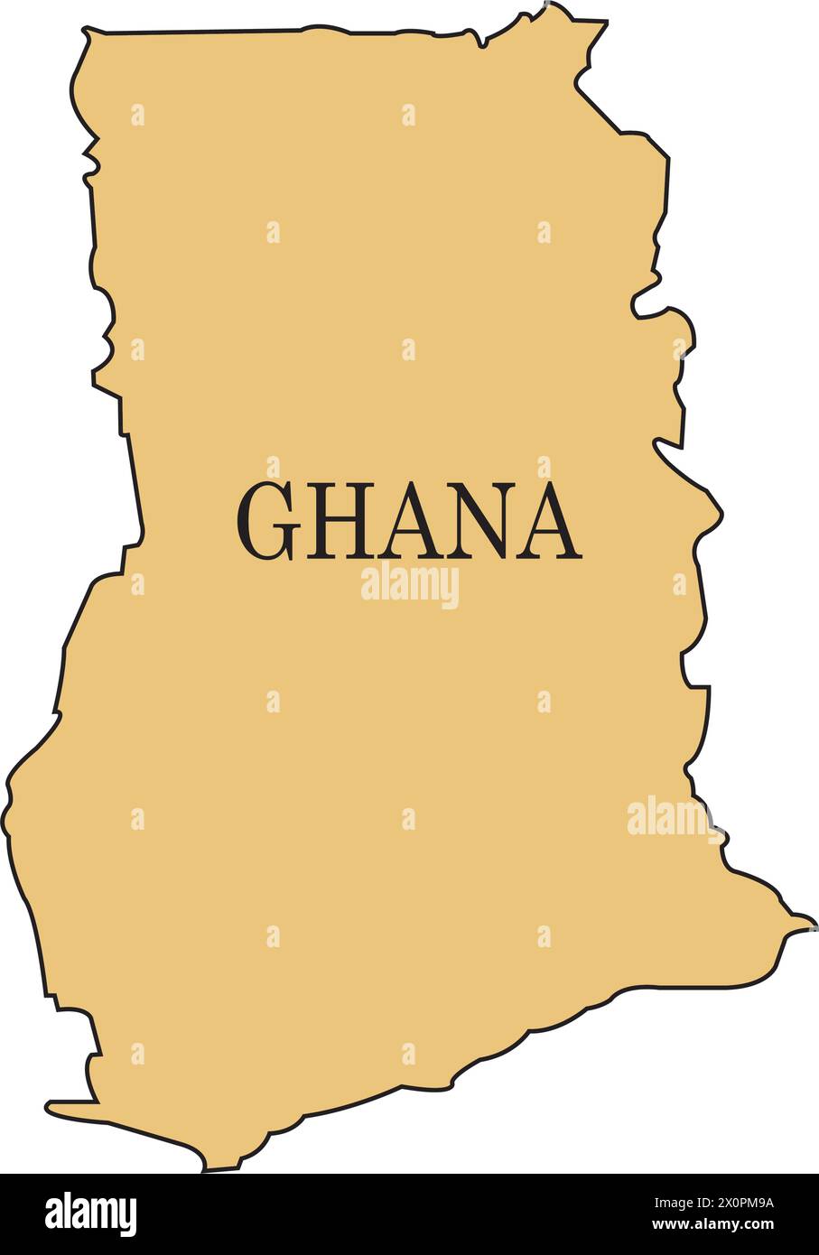 Ghana country map vector illustration design Stock Vector Image & Art ...