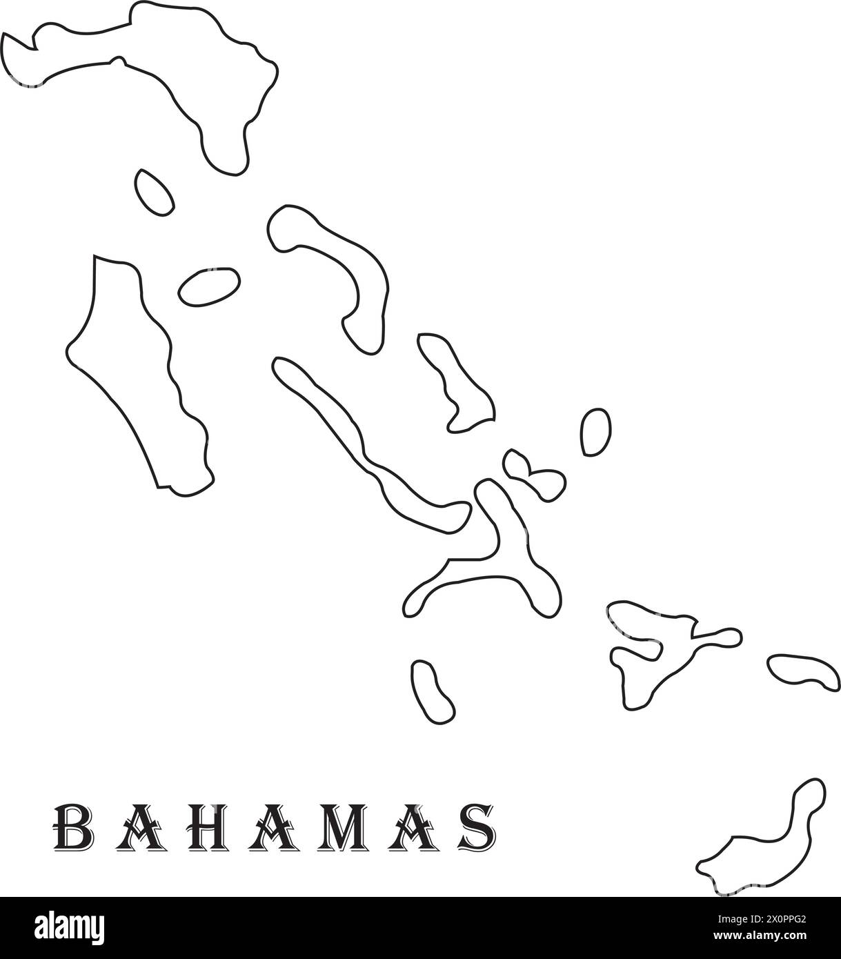 Bahamas map vector illustration symbol design Stock Vector