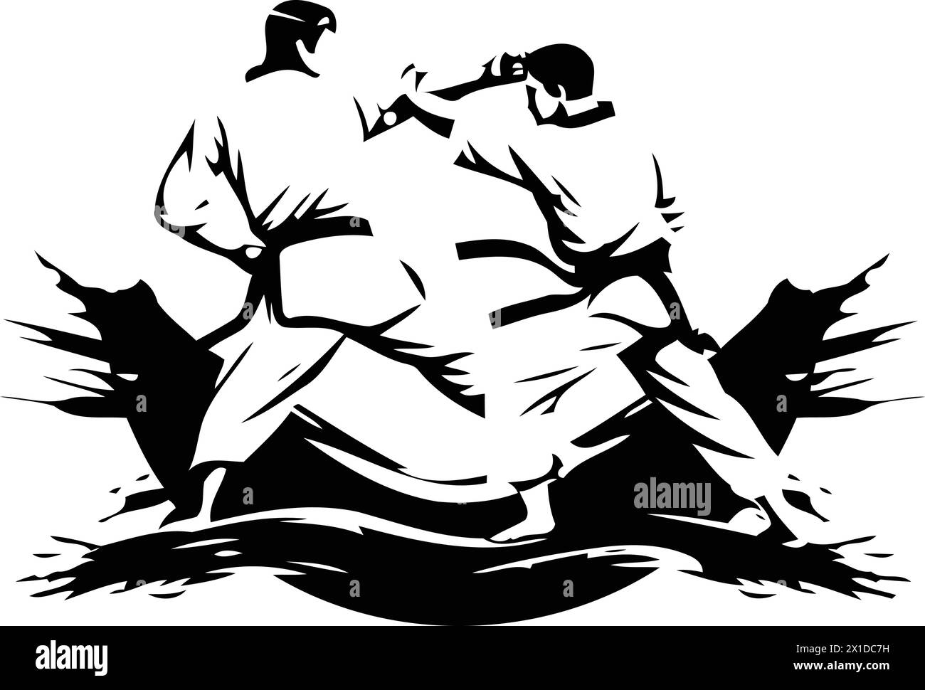 Tae Kwon Do. Korean martial art. vector illustration Stock Vector Image ...