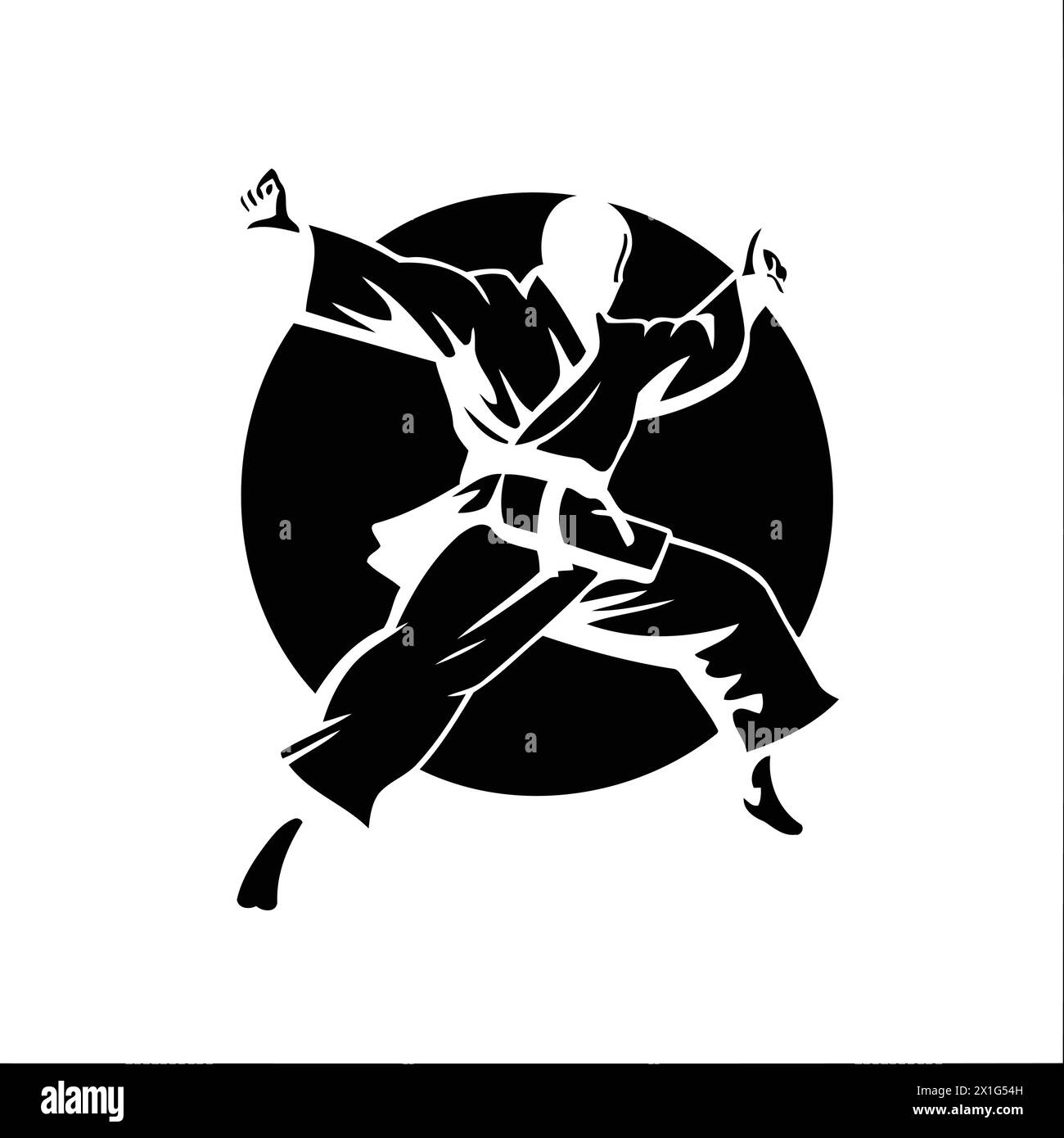 Tae Kwon Do. Korean martial art. Vector illustration Stock Vector Image ...