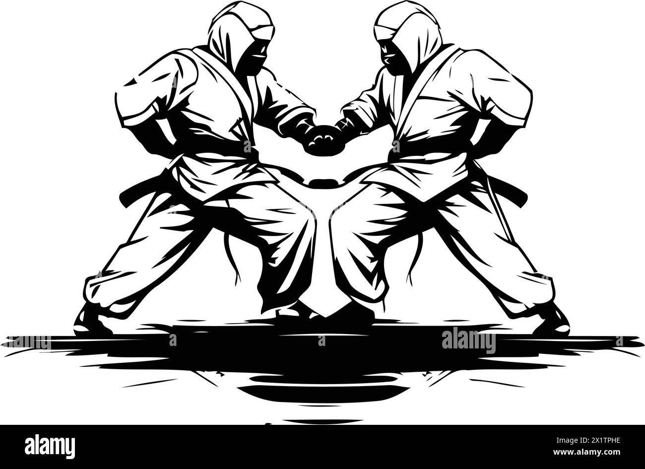 Tae Kwon Do. Korean martial art. vector illustration Stock Vector Image ...