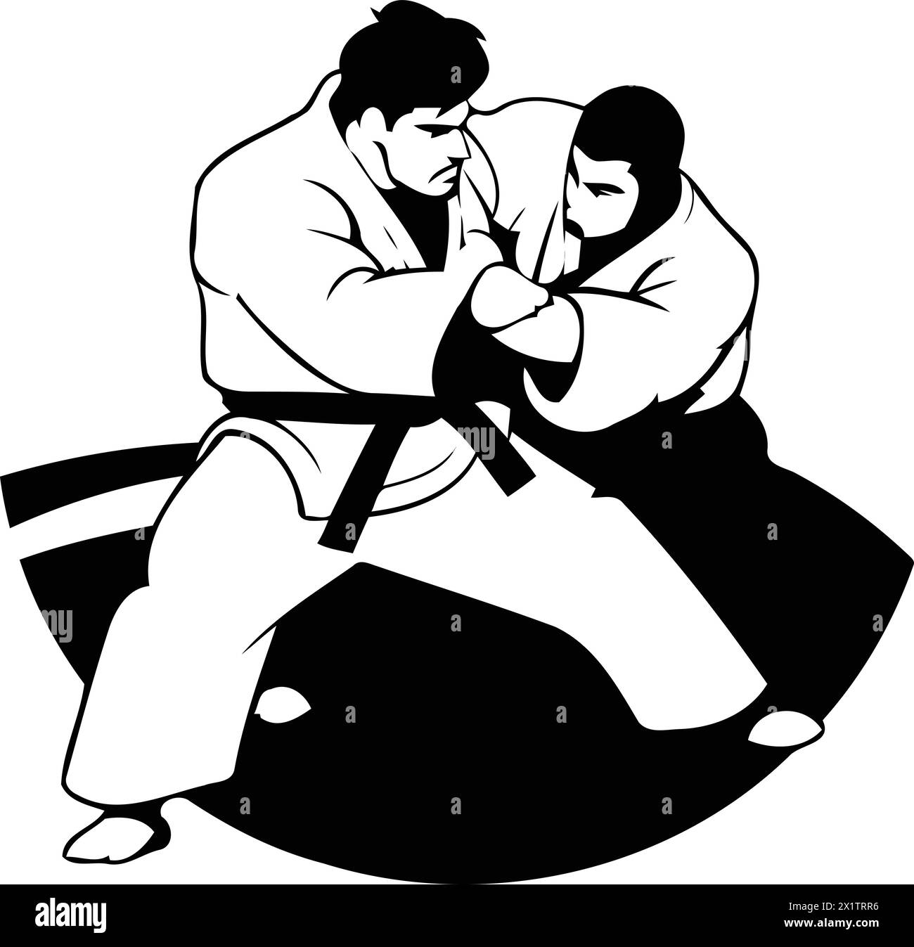 Tae Kwon Do fighter in the ring. Vector illustration Stock Vector Image ...