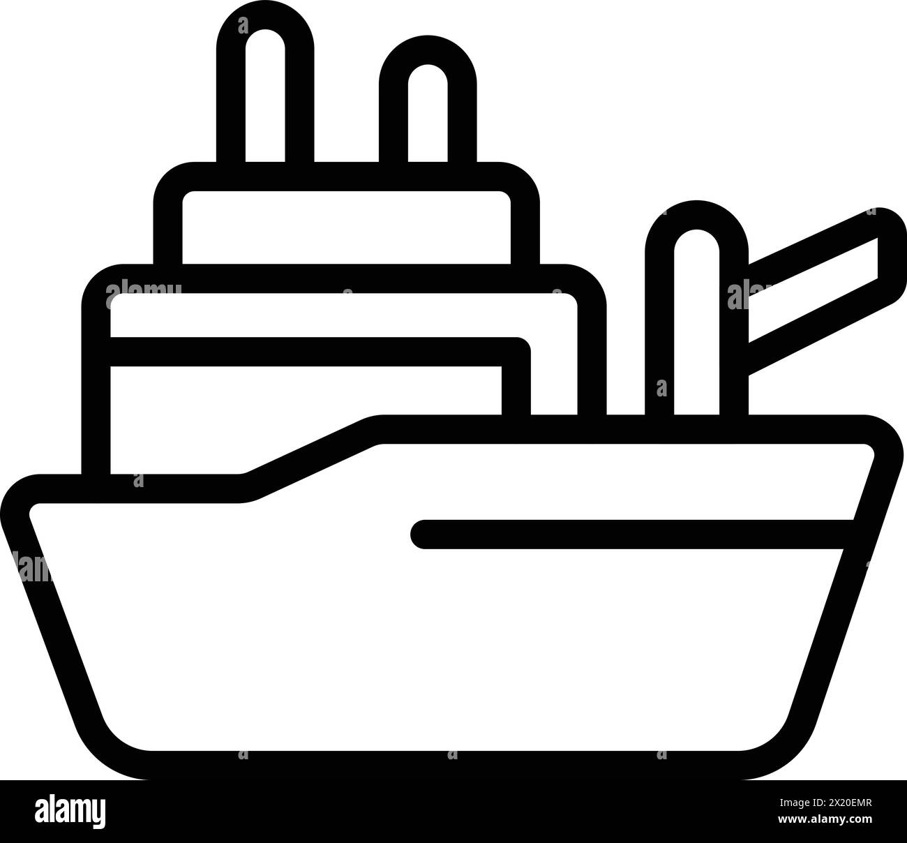 Military navy ship icon outline vector. Maritime warship. Water army ...