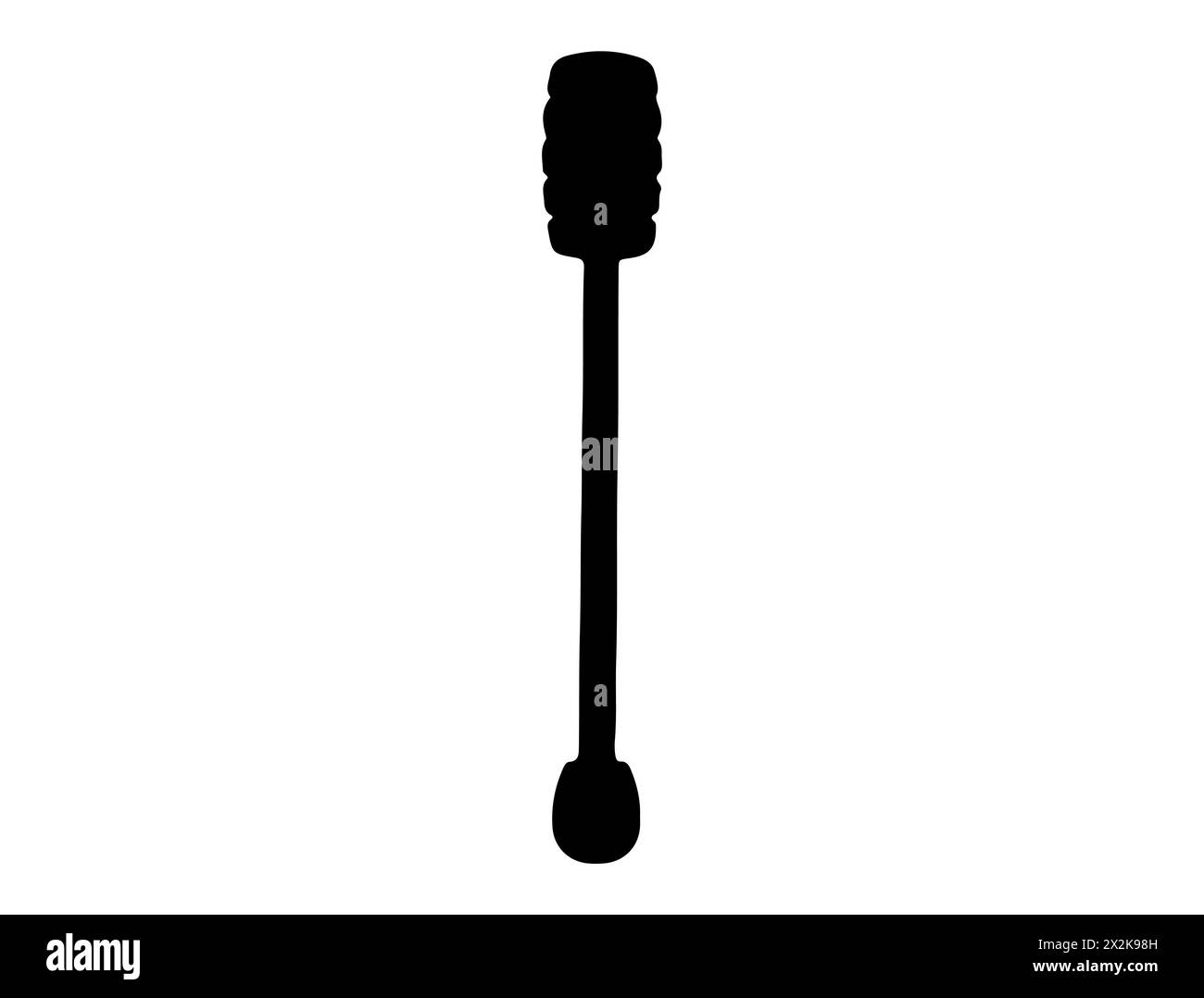 Honey dipper silhouette vector art Stock Vector