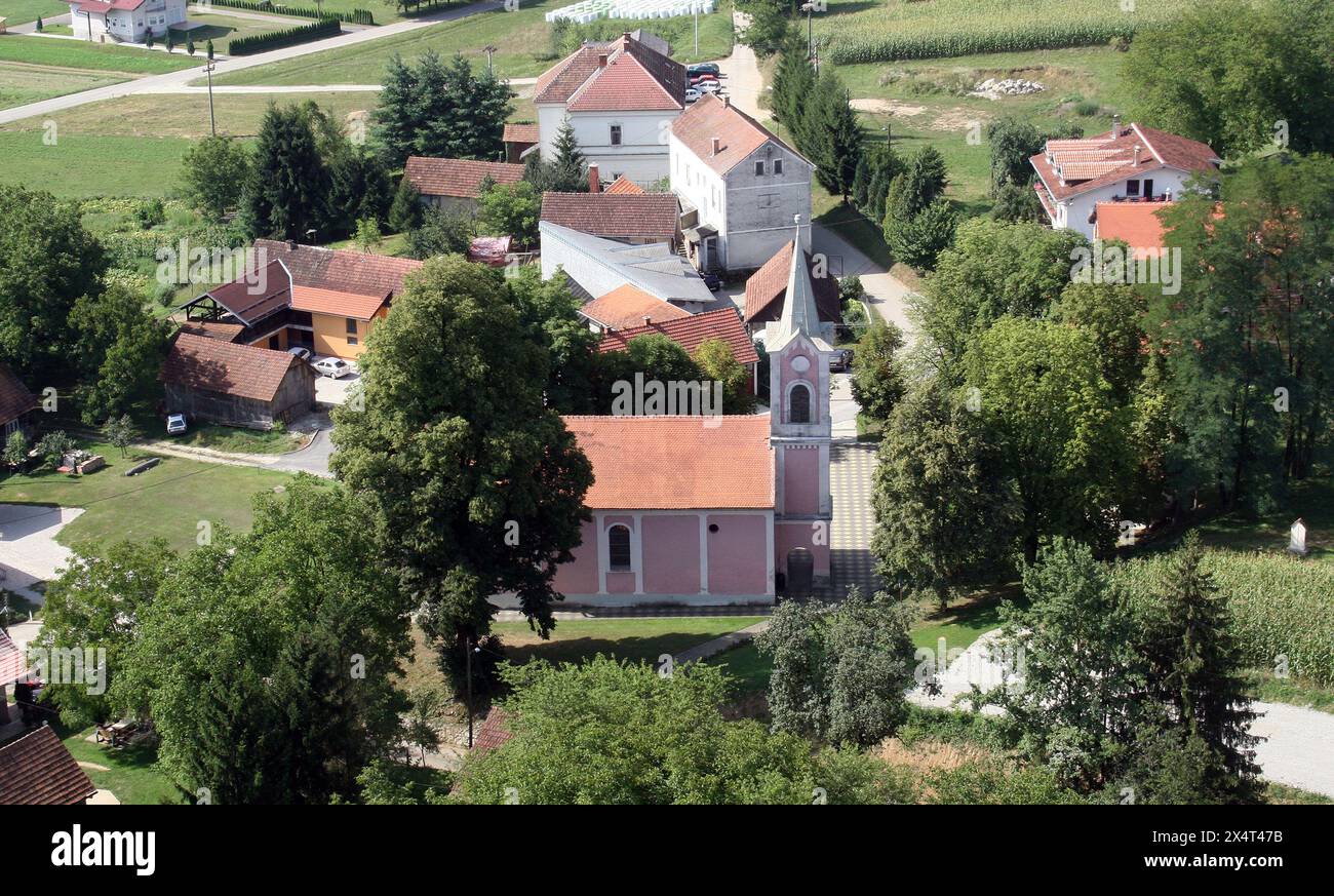 Church of the Assumption of the Virgin Mary in Novigrad na Dobri, Croatia Stock Photo