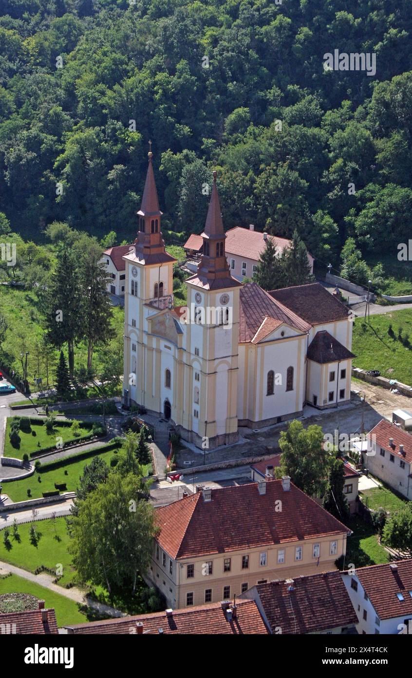 Parish church of the Assumption of the Virgin Mary in Pregrada, Croatia Stock Photo