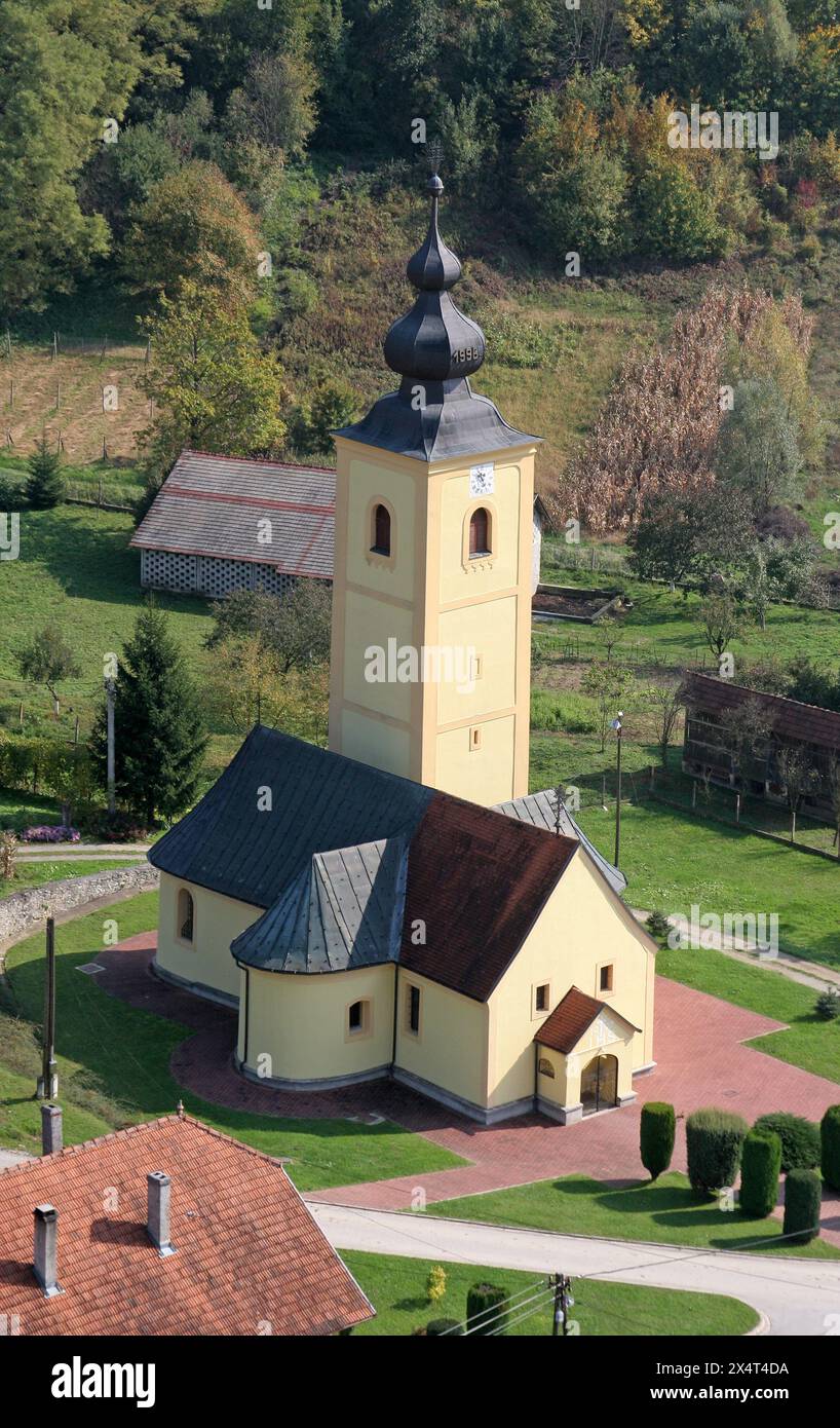 Parish Church of the Immaculate Conception in Mace, Croatia Stock Photo