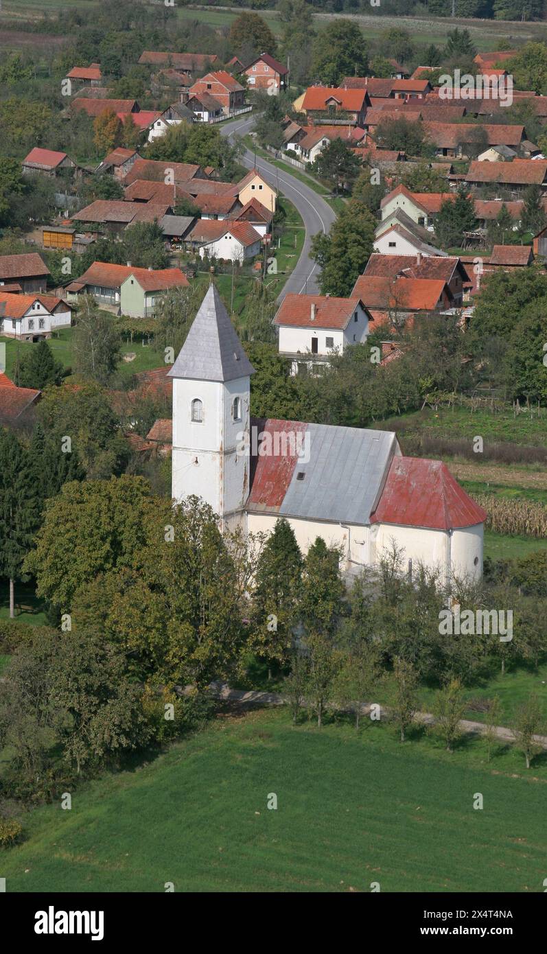 Parish church of St. George and the Immaculate Heart of Mary in Kaniska Iva, Croatia Stock Photo