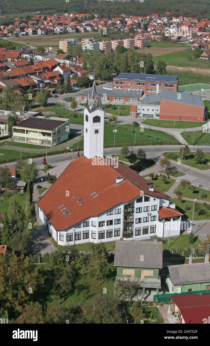 Parish Church of the Good Shepherd in Brestje, Croatia Stock Photo