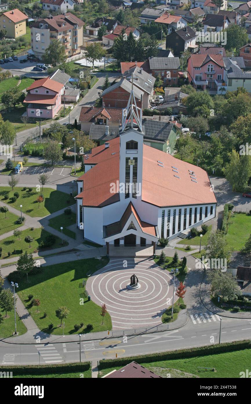 Parish Church of the Good Shepherd in Brestje, Croatia Stock Photo