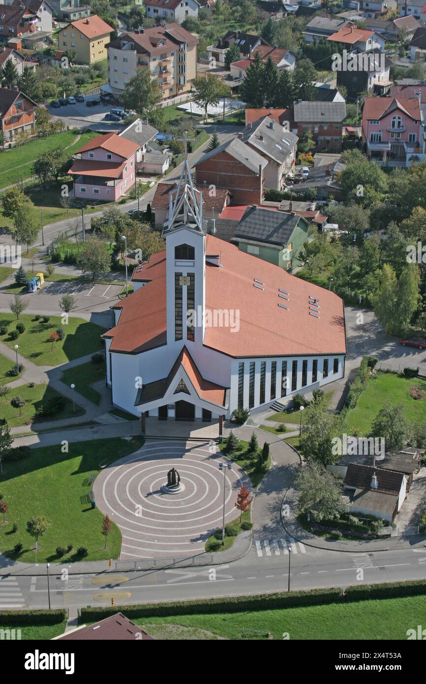 Parish Church of the Good Shepherd in Brestje, Croatia Stock Photo